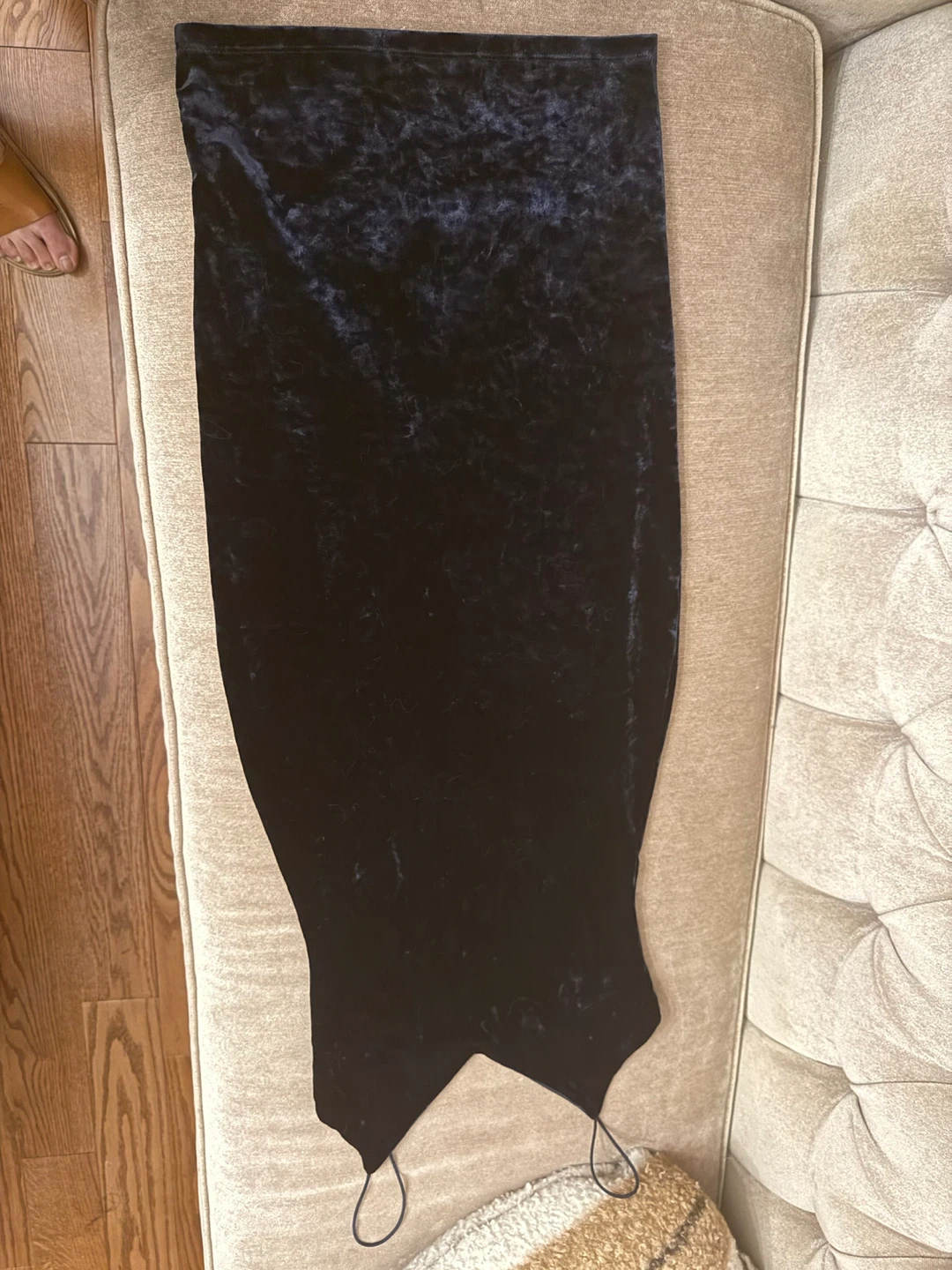 Revamped Black Velvet Dress Size S