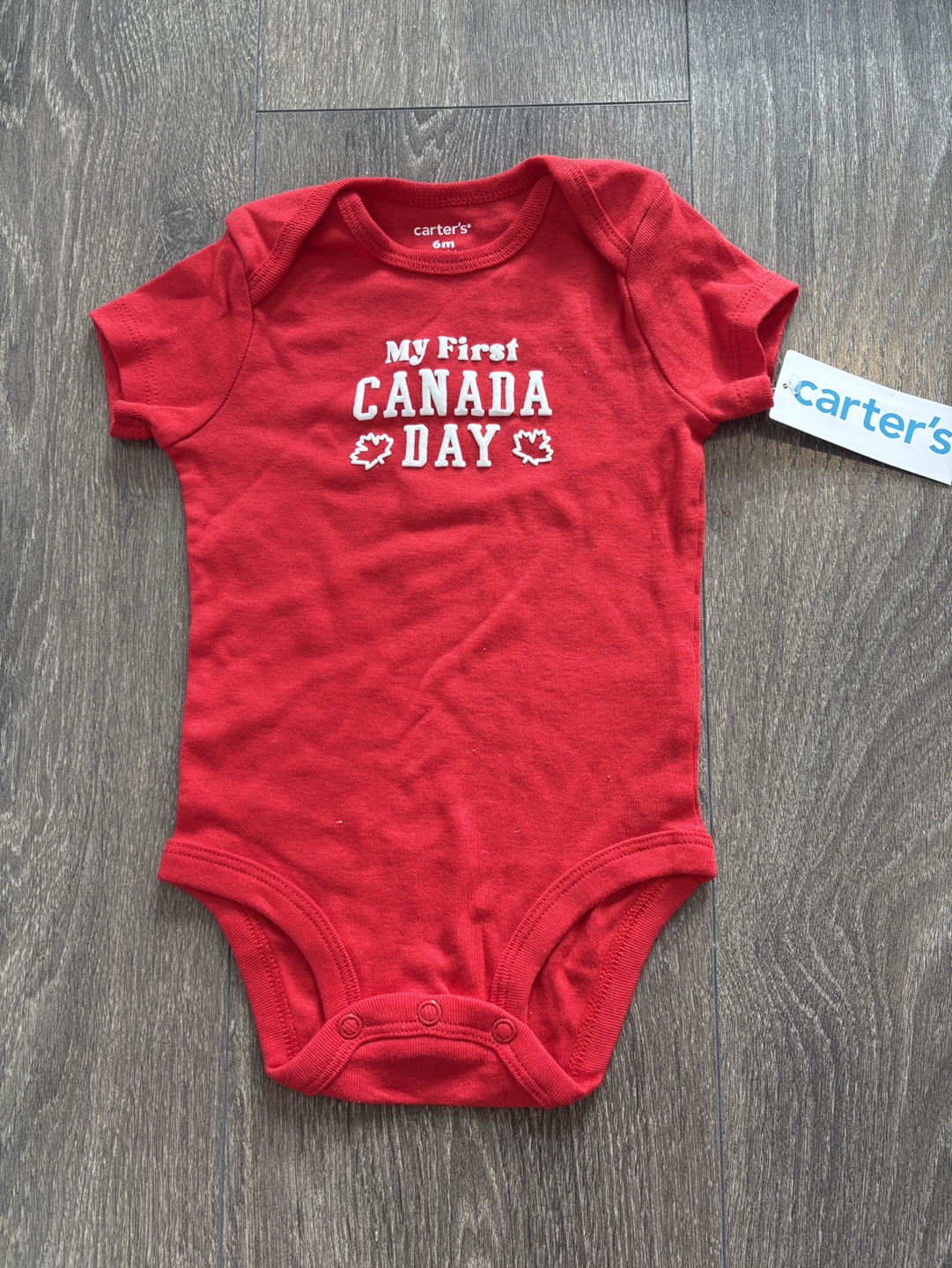 Carter’s Canada Day Onesie + 2 Old Navy Shorts (6M, New) - photo 2