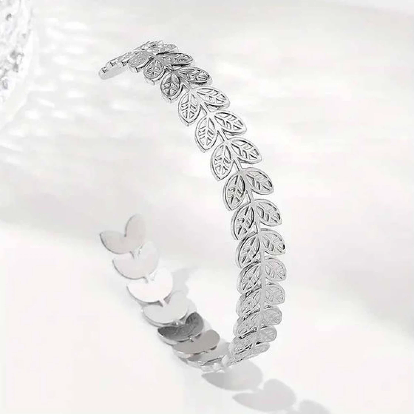 Leaf Bangle Bracelet Simple Fashion Bracelets For Girls - photo 3