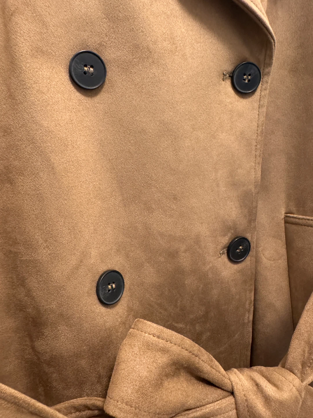 Zara Faux Suede Trench Coat - Size L - photo 3