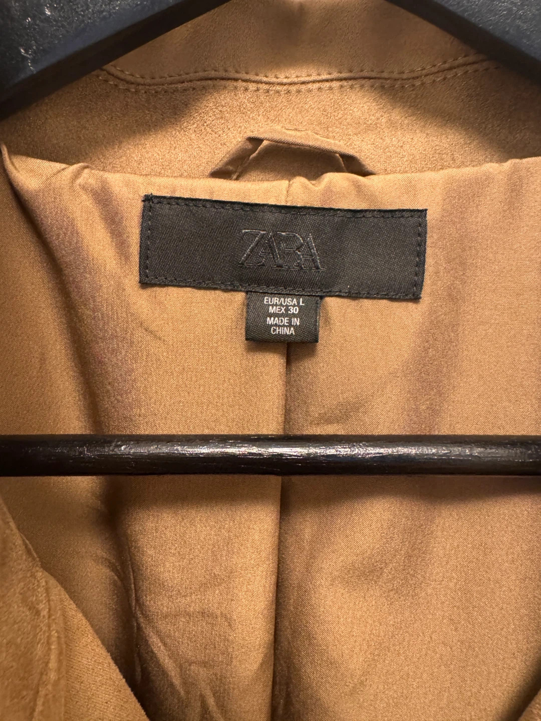 Zara Faux Suede Trench Coat - Size L - photo 2
