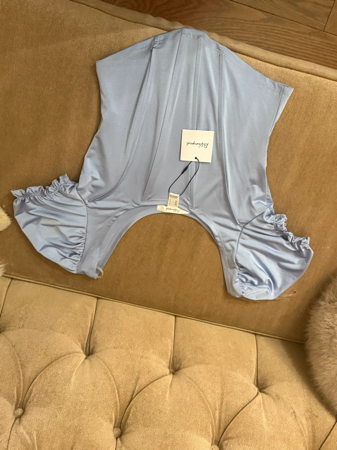 Revamped Blue Corset Top Size S