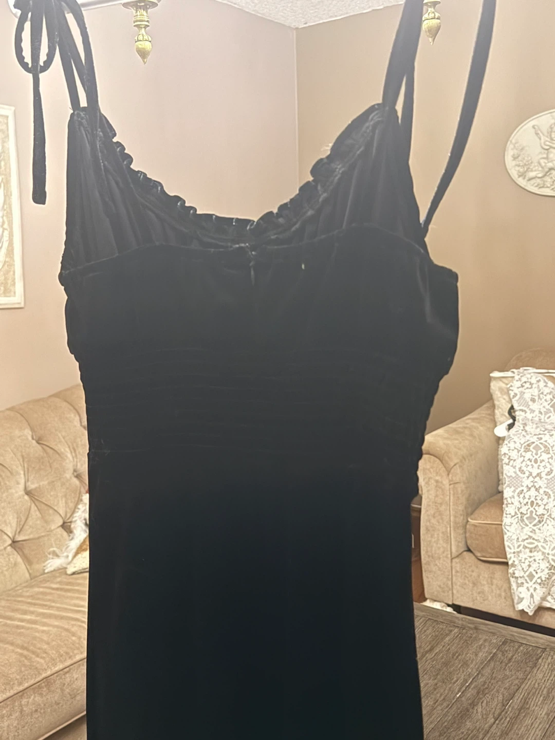 Dex Dressed Up Black Velvet Dress - Size XS - photo 3
