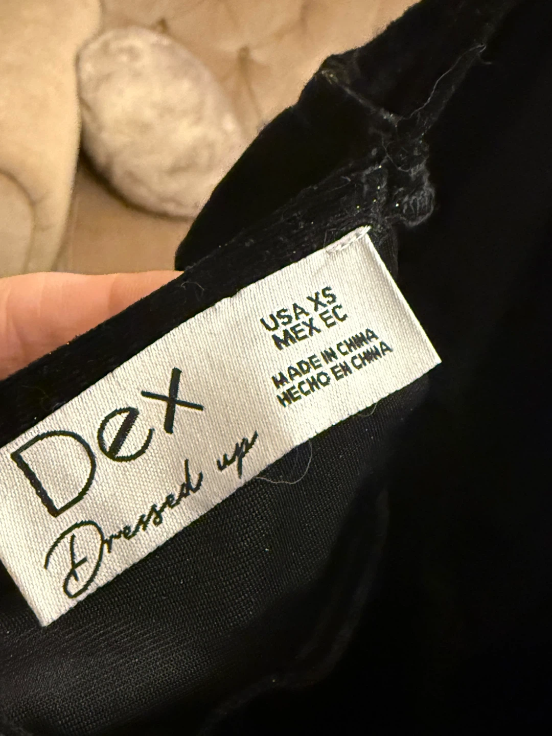 Dex Dressed Up Black Velvet Dress - Size XS - photo 4