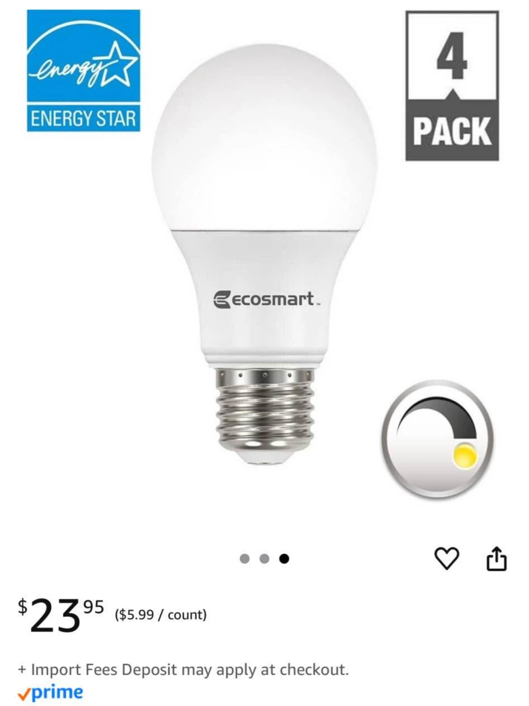Ecosmart 60W LED Light Bulbs - 4 Pack - New - photo 5
