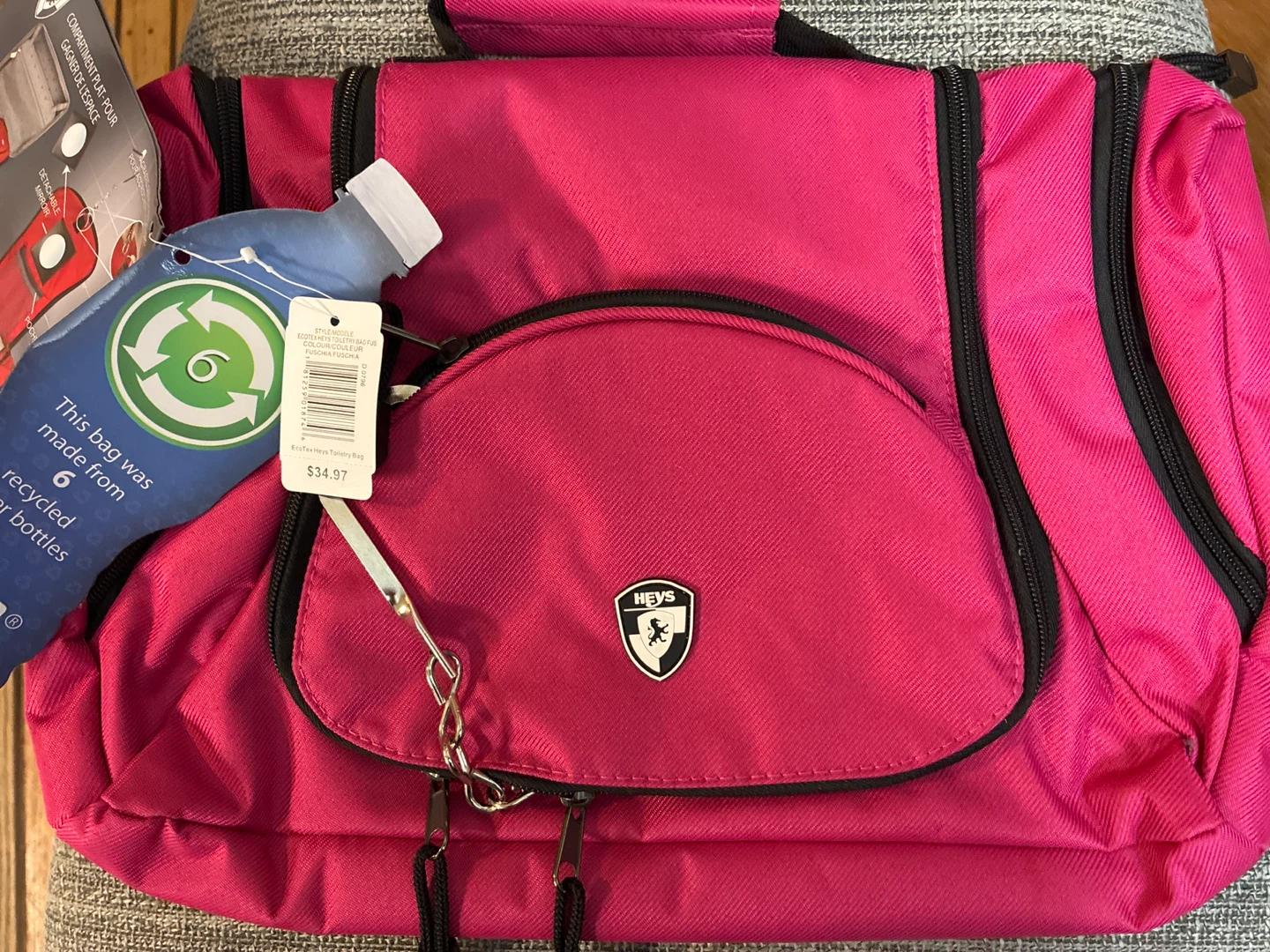 New Heys Ecotex hanging Fuschia Toiletry Bag - New! - photo 5