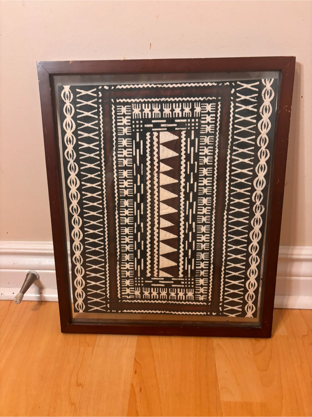 Framed Original Tapa Cloth – Pacific Islands Bark Cloth Art