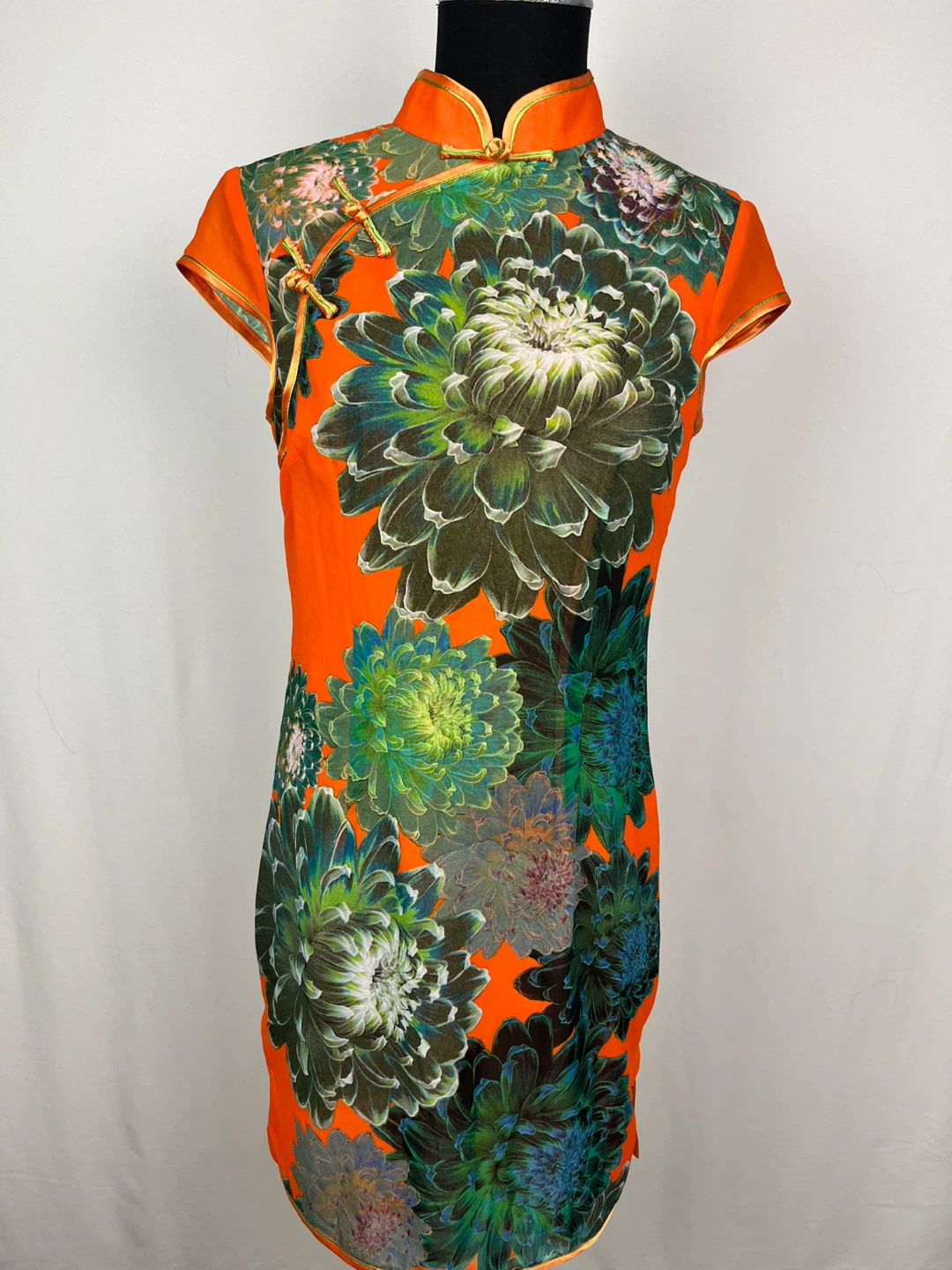 Floral Cheongsam Dress - Size X-Small