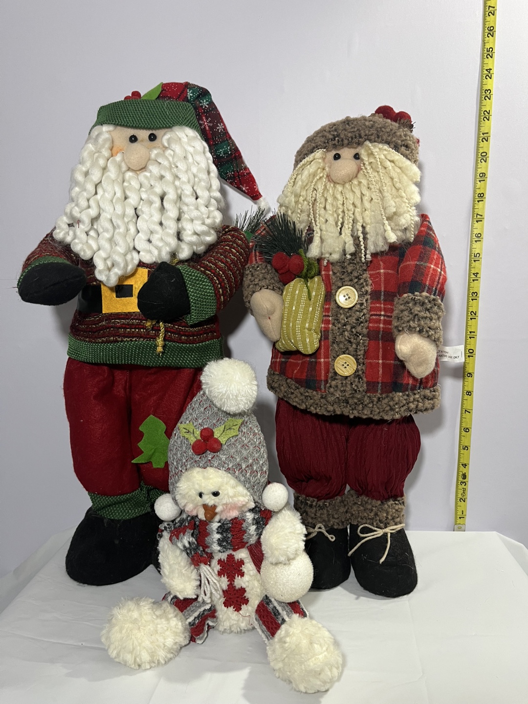 Christmas Santa & Snowman Figurines