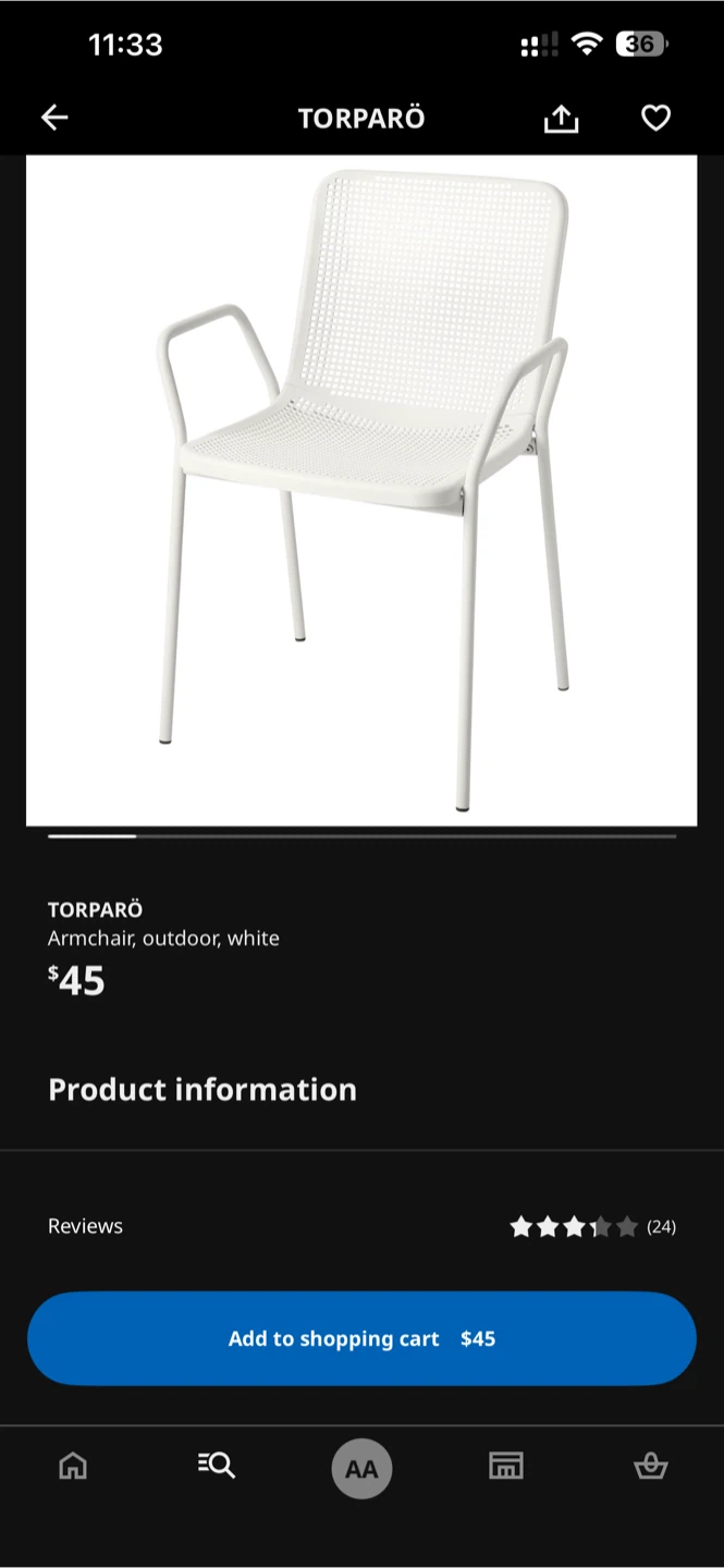 Torparo IKEA chair