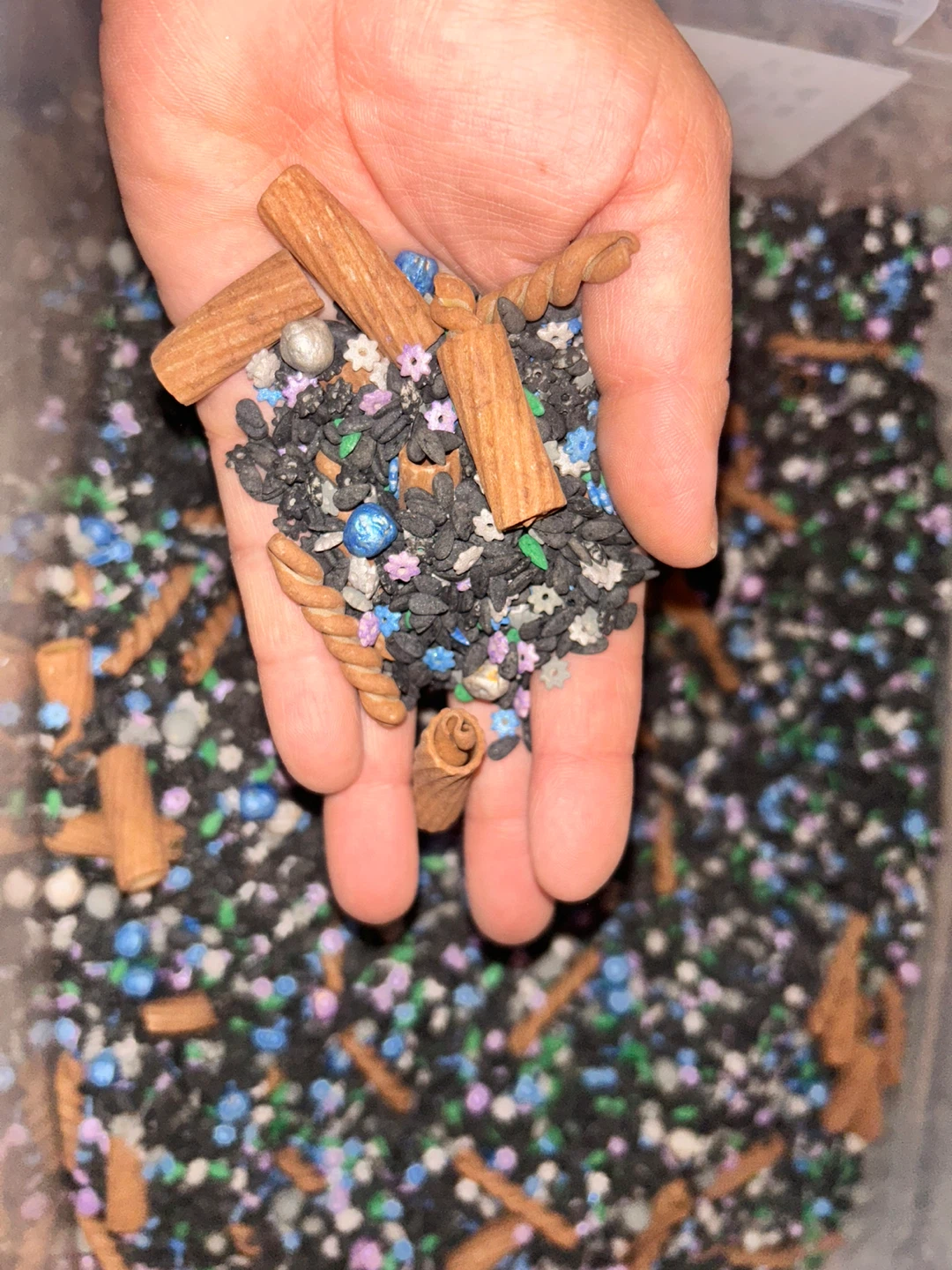 Sensory bin half way full - photo 3