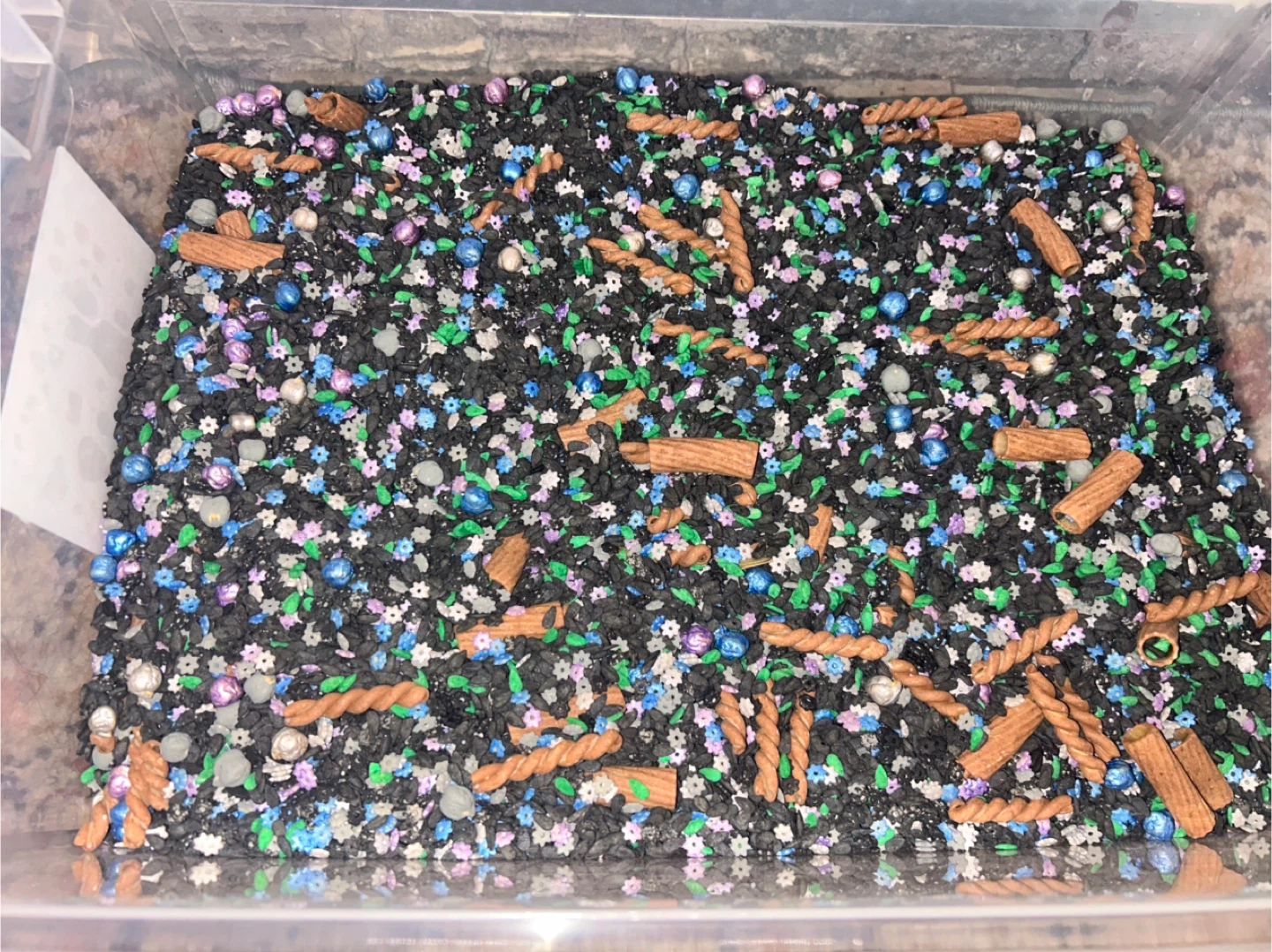 Sensory bin half way full - photo 2