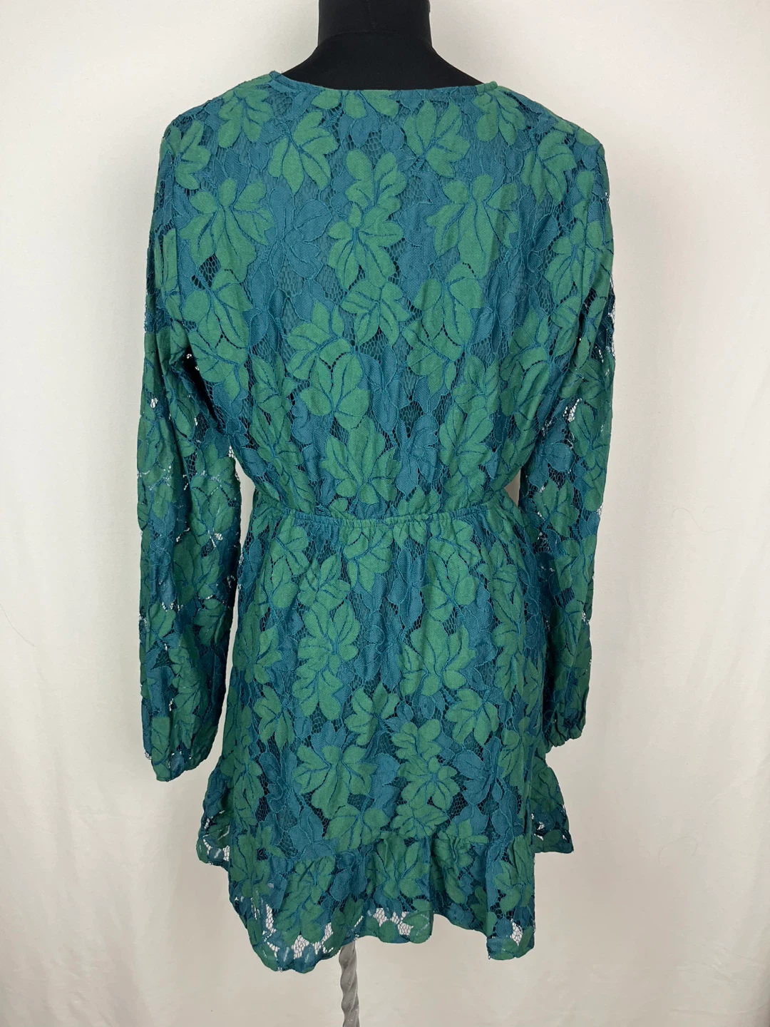 Green Floral Lace Dress - Size M - photo 2
