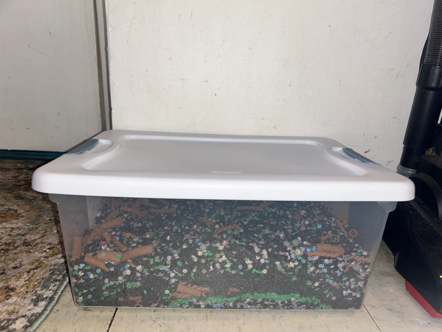 Sensory bin half way full - photo 5