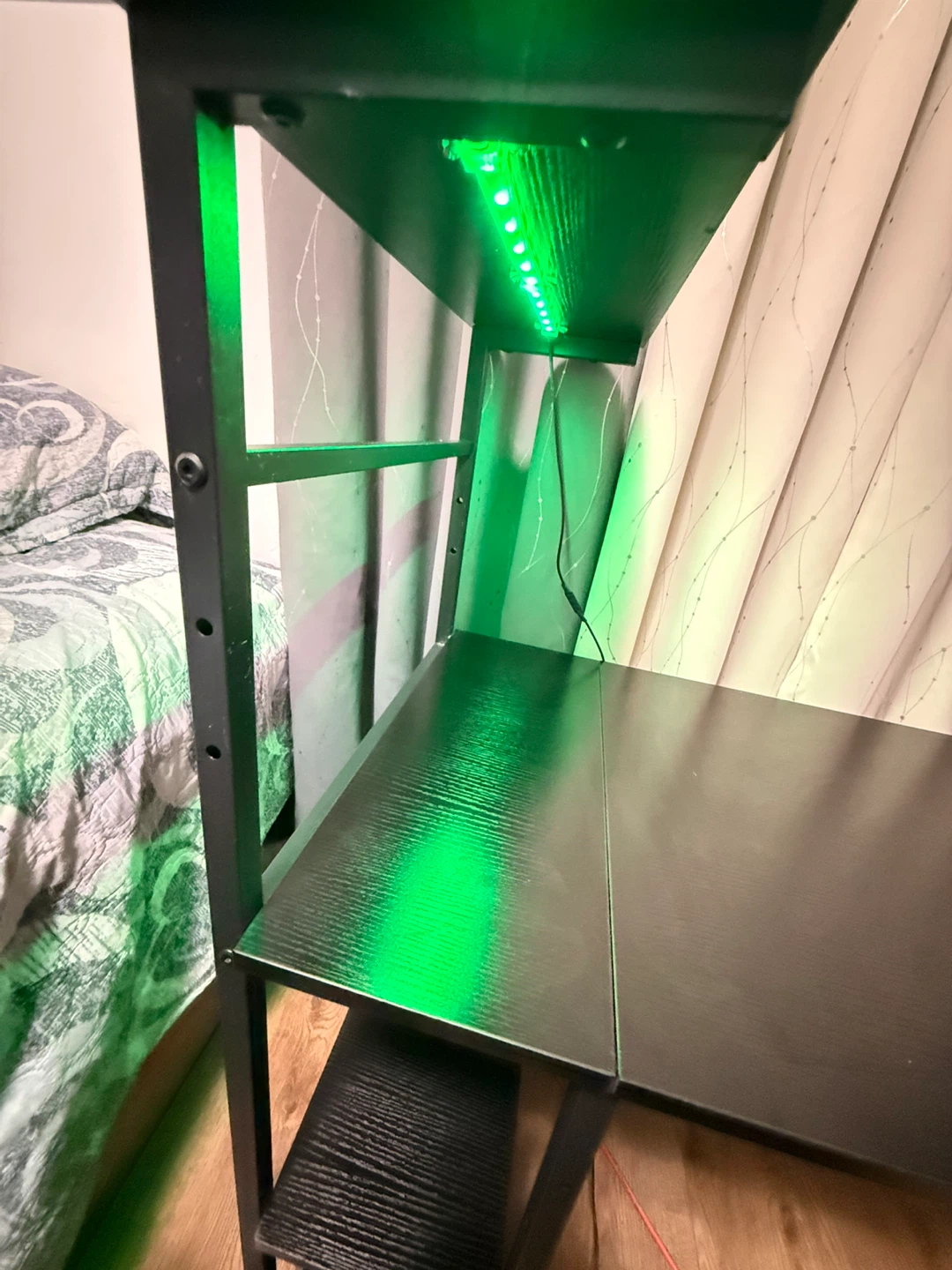Black Metal Desk with Shelves - photo 2