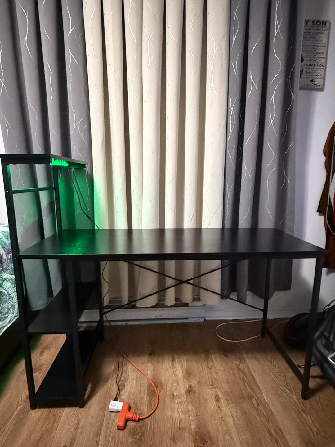Black Metal Desk with Shelves - photo 4