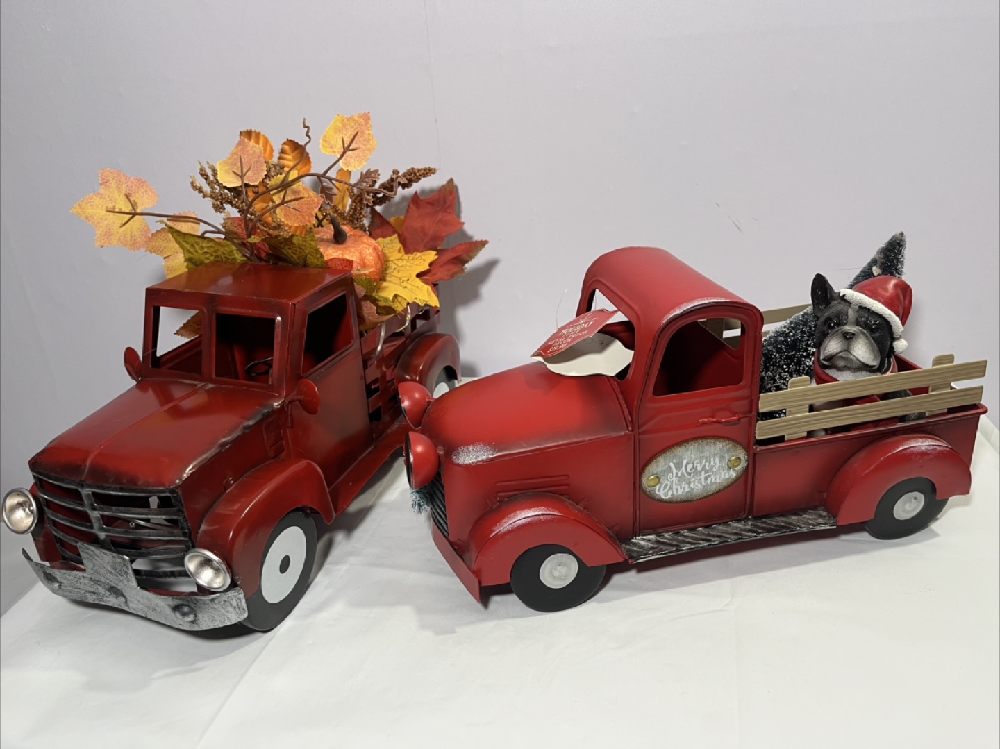 Red Metal Truck Decor - Set of 2 - photo 2