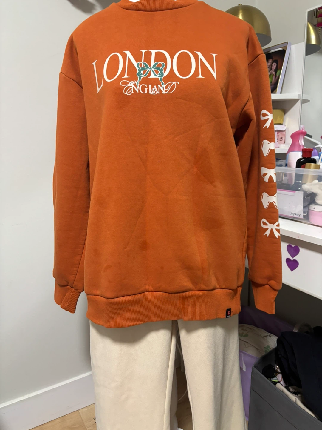 London England Orange tracksuit - photo 2