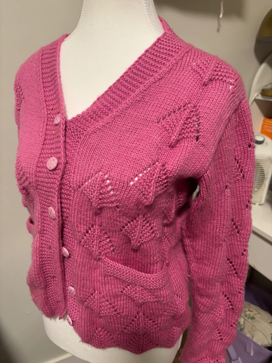 Pink Knit Cardigan