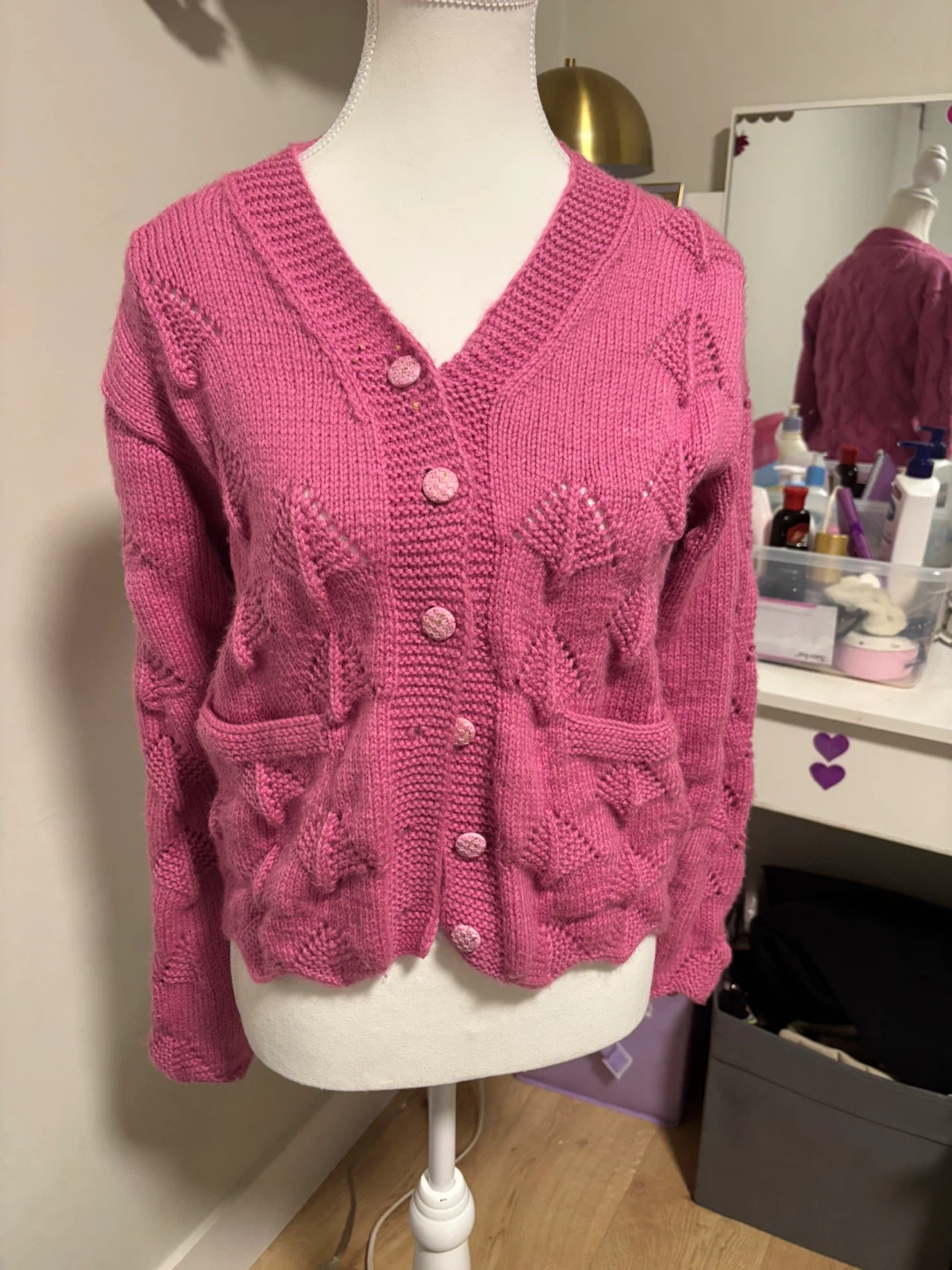 Pink Knit Cardigan - photo 2