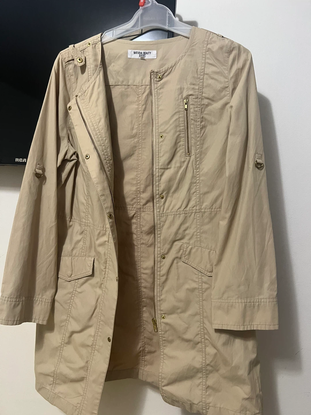 Natural Beauty Basic Beige Jacket - Size L - photo 3