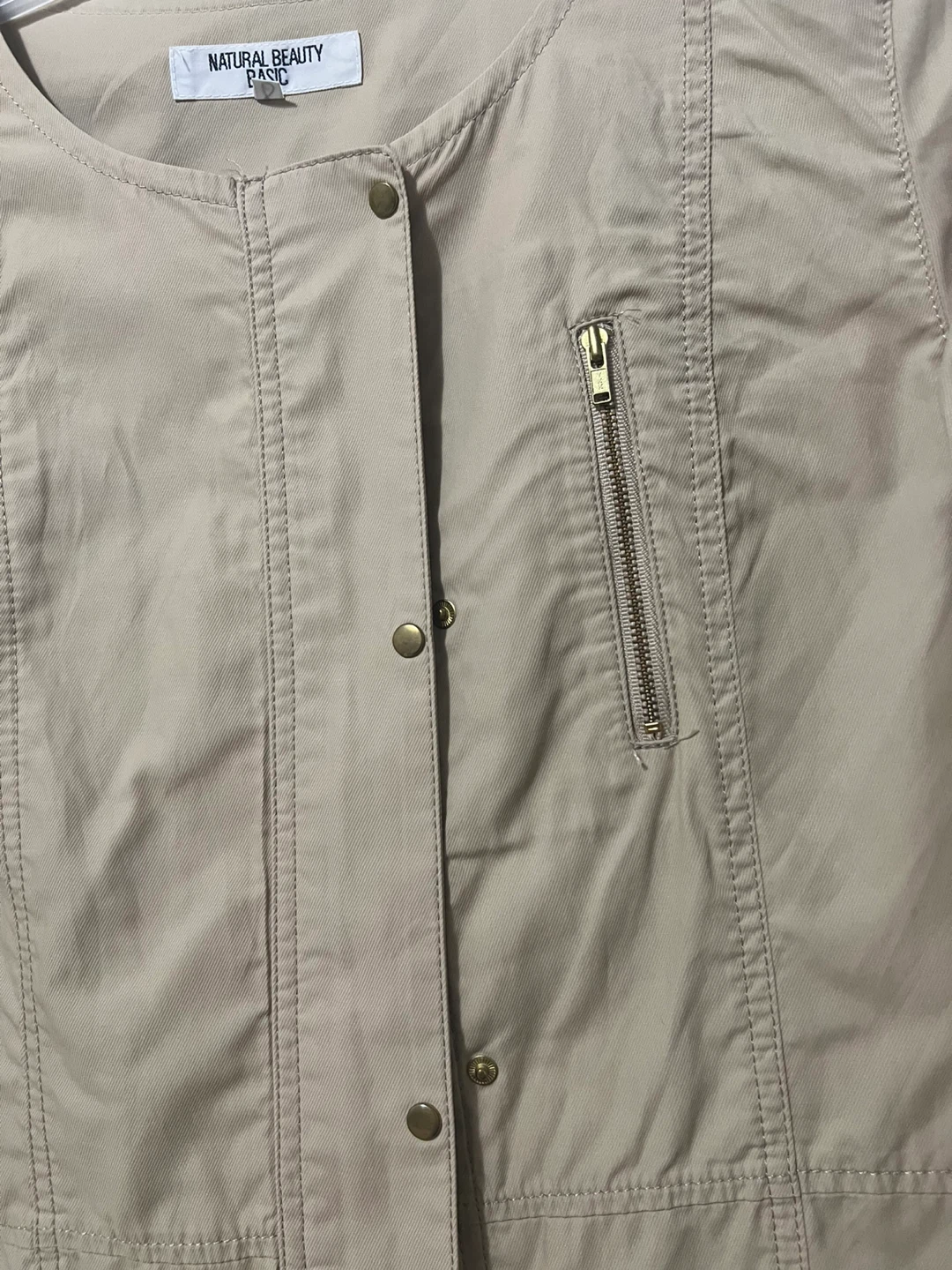Natural Beauty Basic Beige Jacket - Size L - photo 4