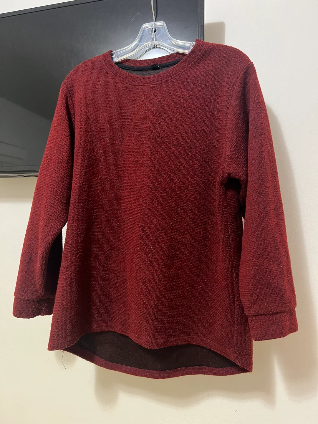 Burgundy Long Sleeve Top - Size XL