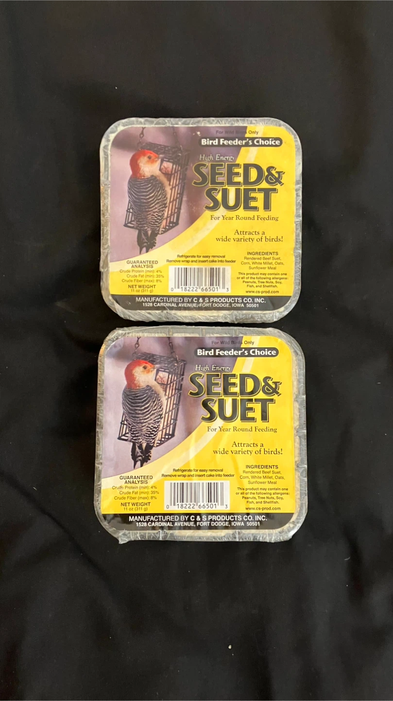 Pair Of Bird Feeder’s Choice 11 Oz. Seed & Suet Cakes - New