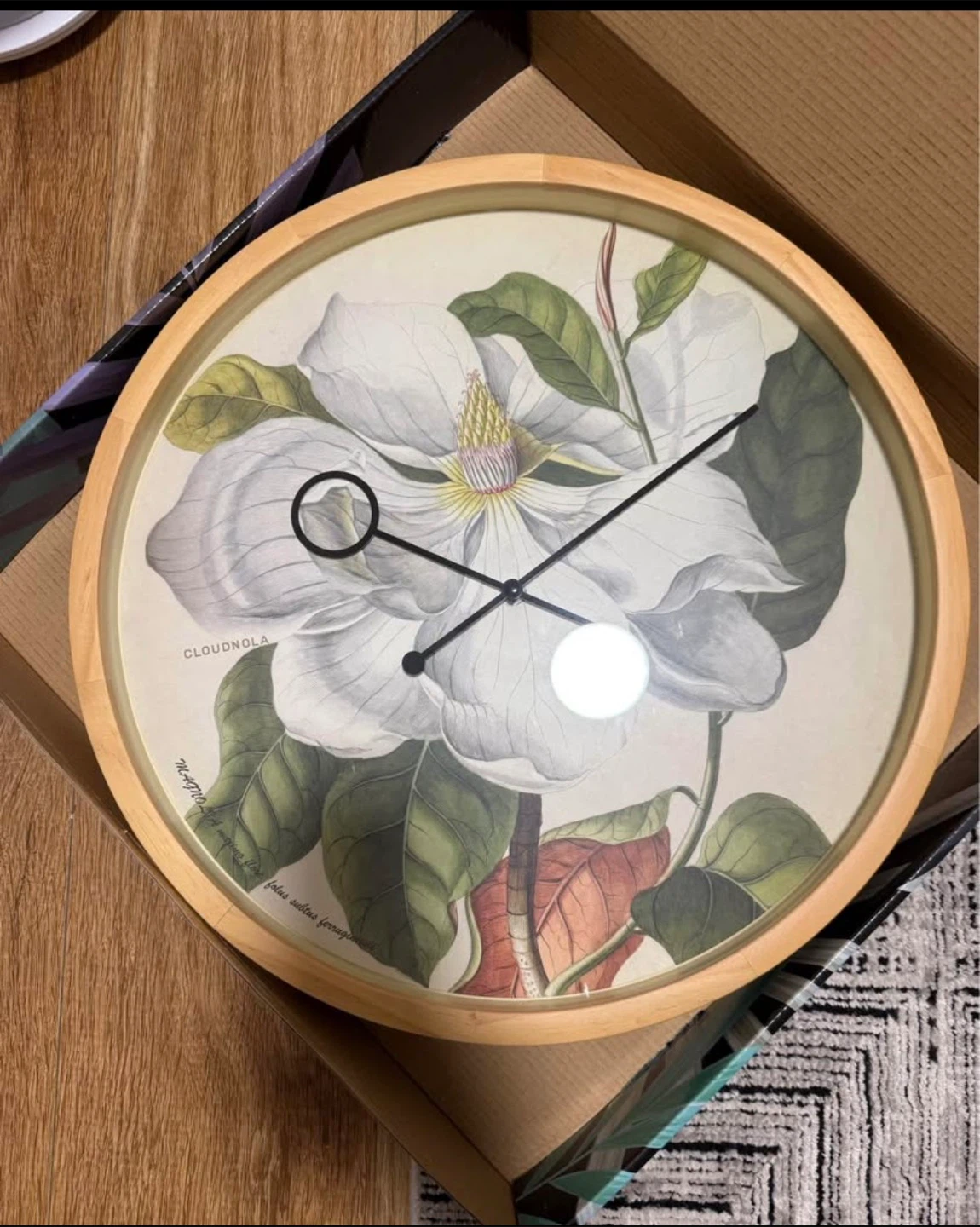 Cloudnola Magnolia Wall Clock - 16 inches