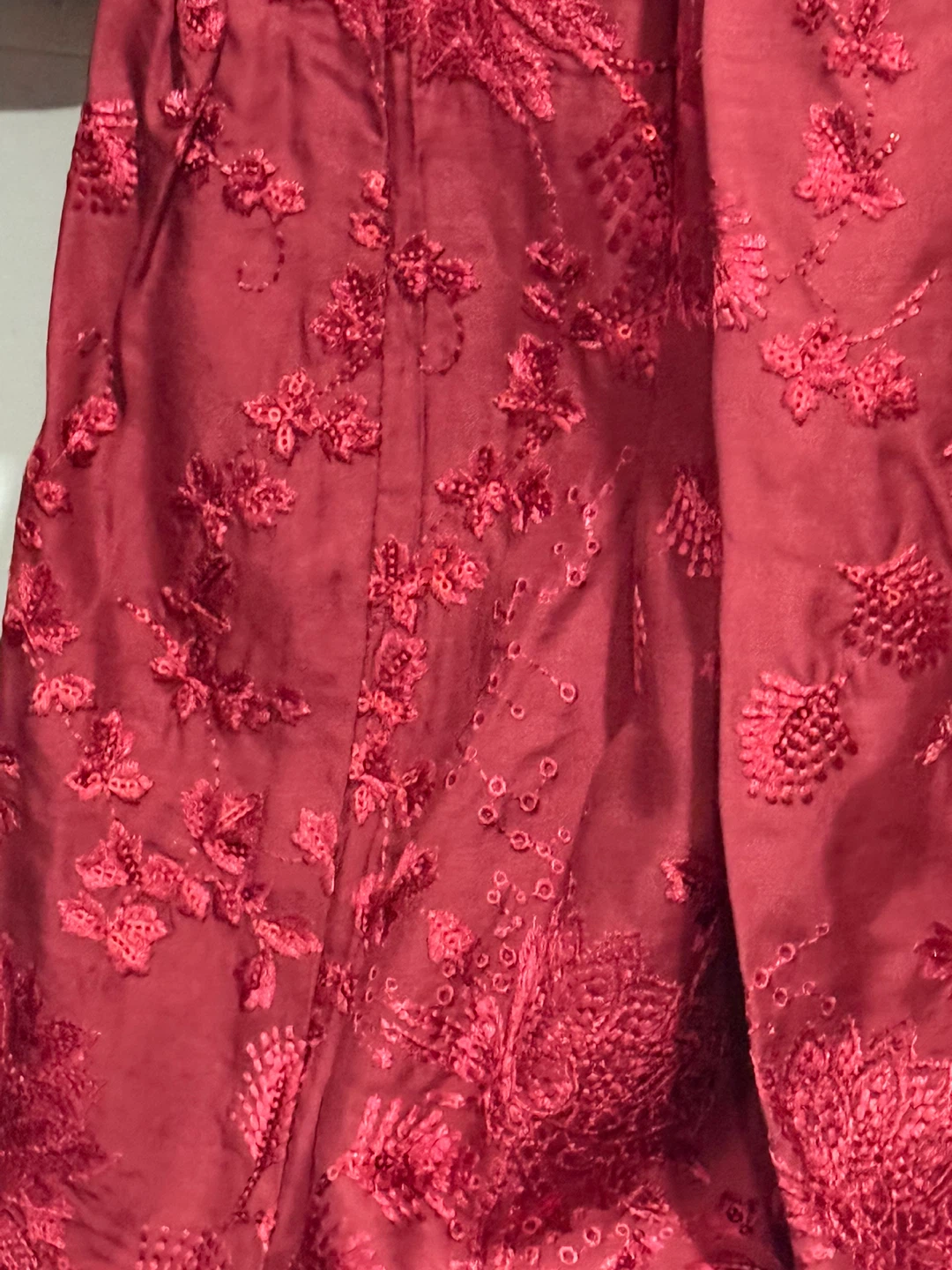 Red Embroidered Sharara  Kameez with dupatta - photo 4
