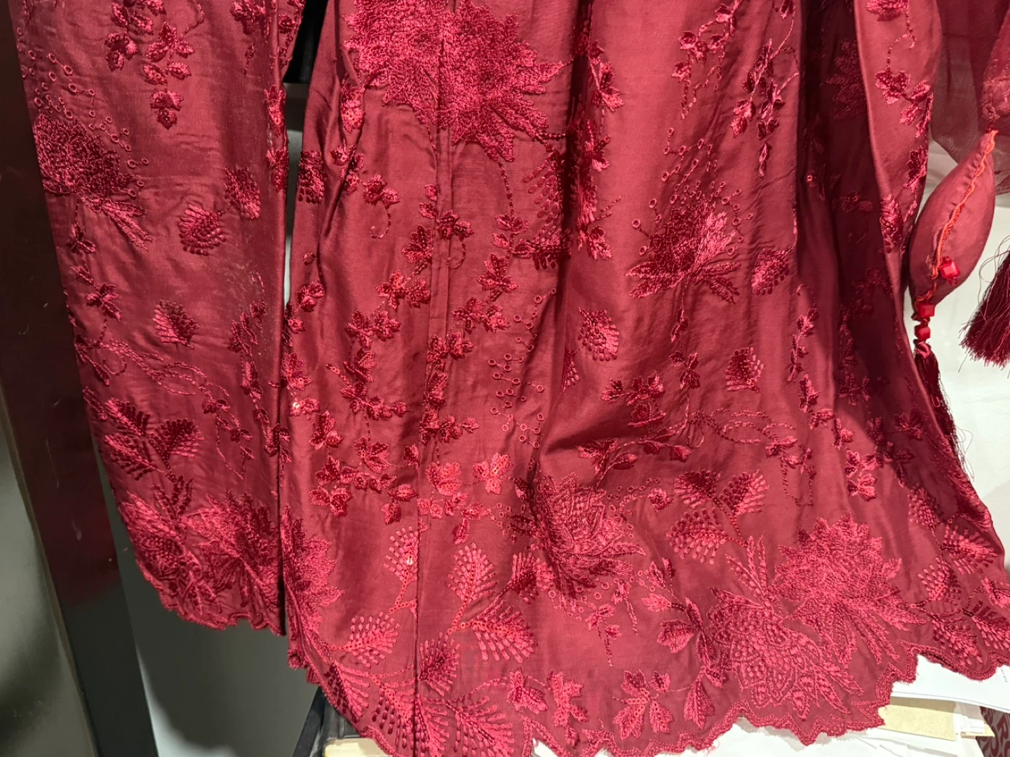 Red Embroidered Sharara  Kameez with dupatta - photo 2