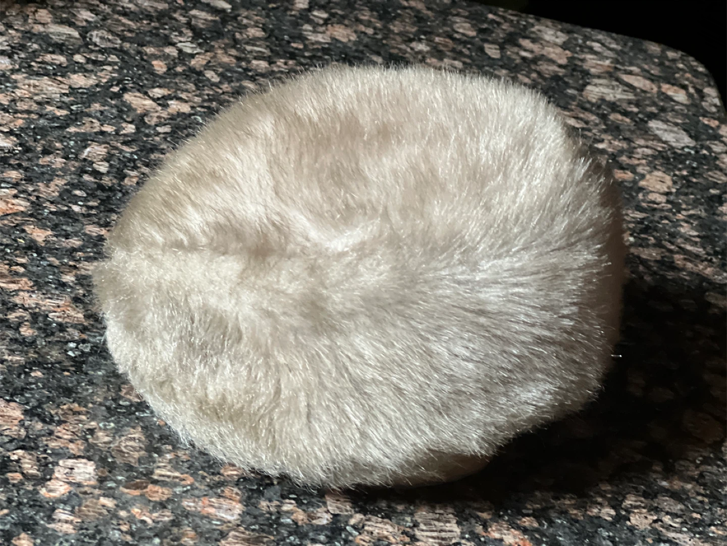 Faux Fur Pillbox Hat - Cream - photo 3
