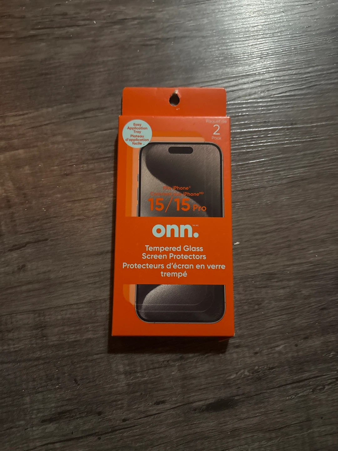 onn. Tempered Glass Screen Protector for iPhone 15/15 Pro