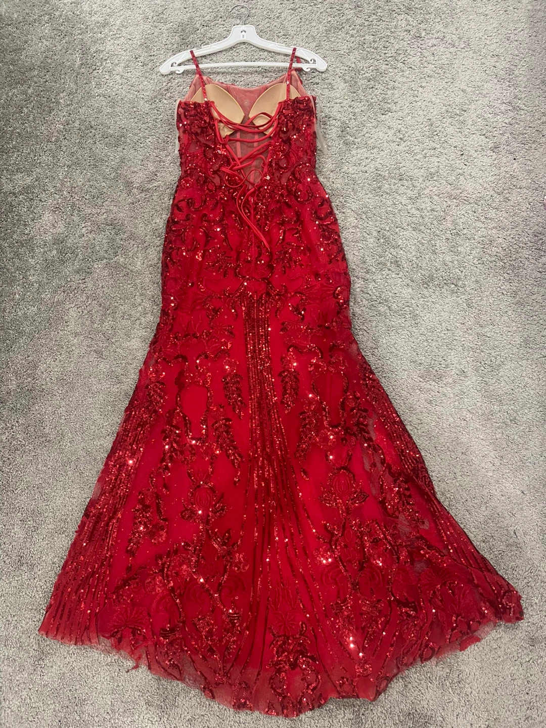 Red Sequin Formal Dress