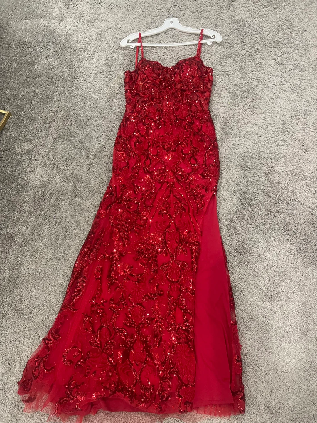 Red Sequin Formal Dress - photo 2