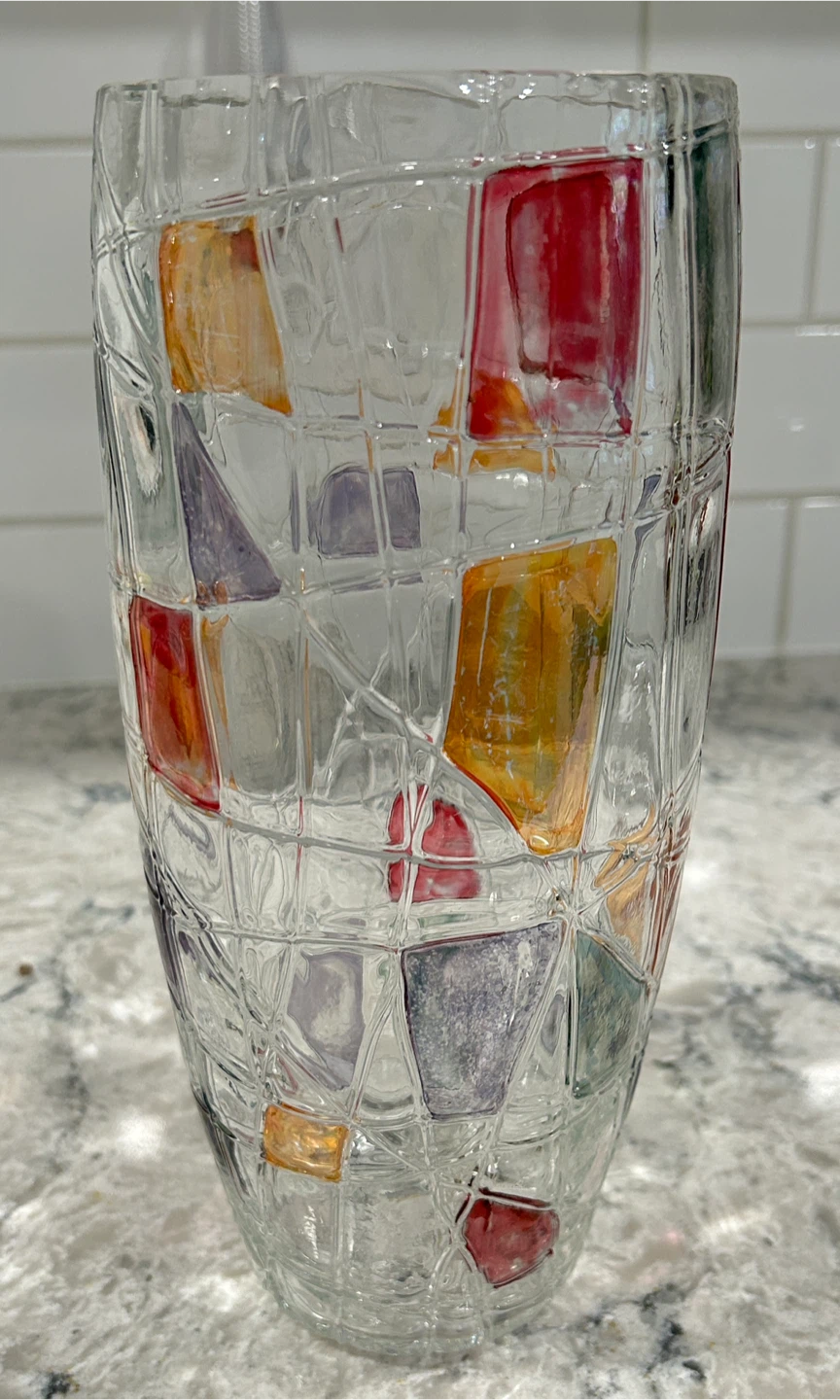 Mosaic Glass Vase