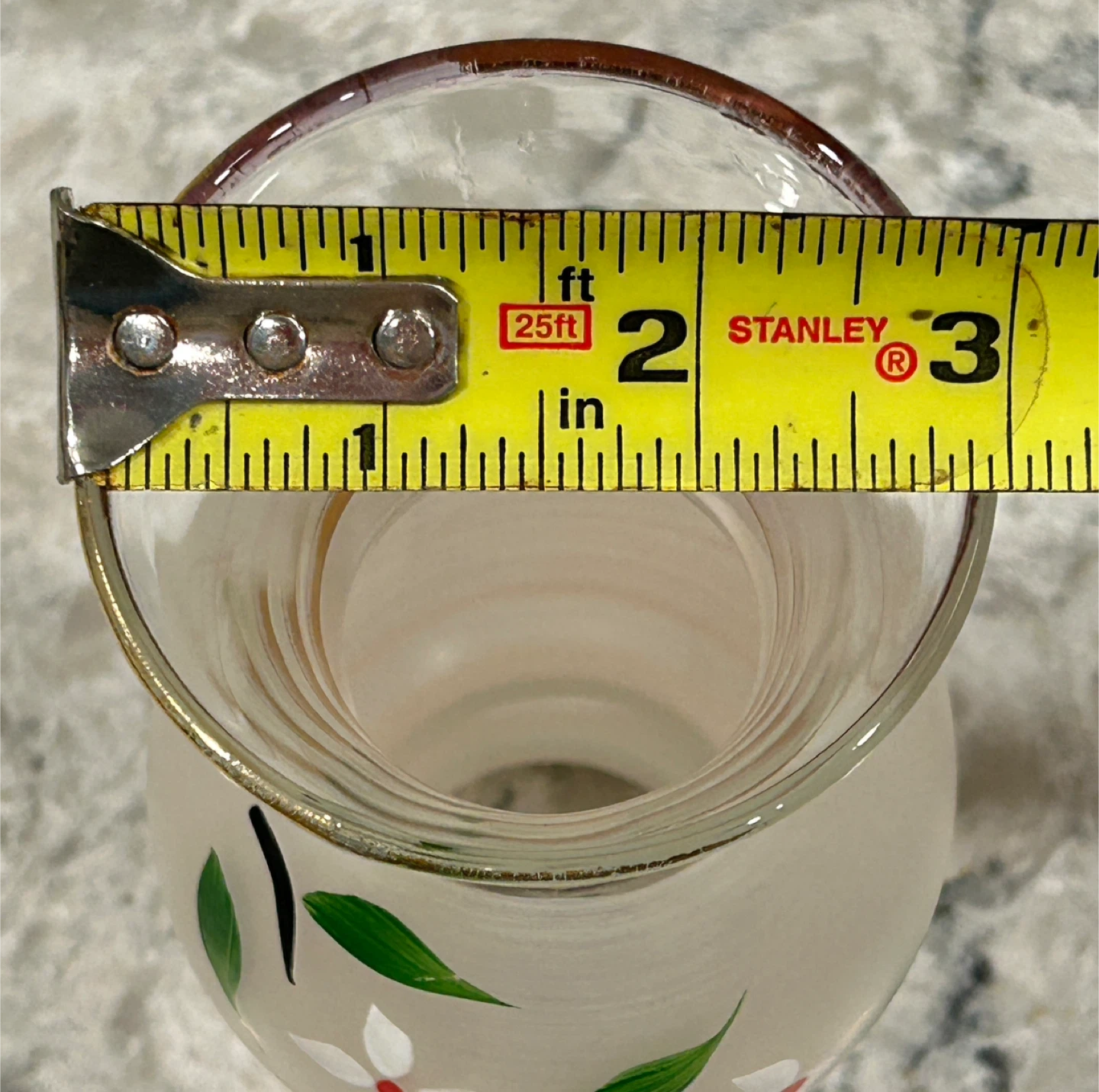 Small Floral Frosted Vase - photo 4