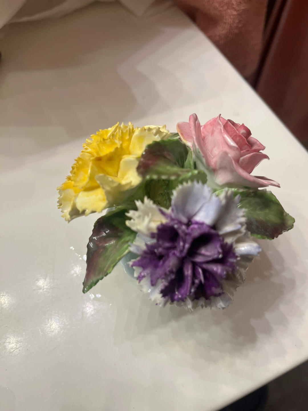 Handmade English Bone China Floral Arrangement Figurine