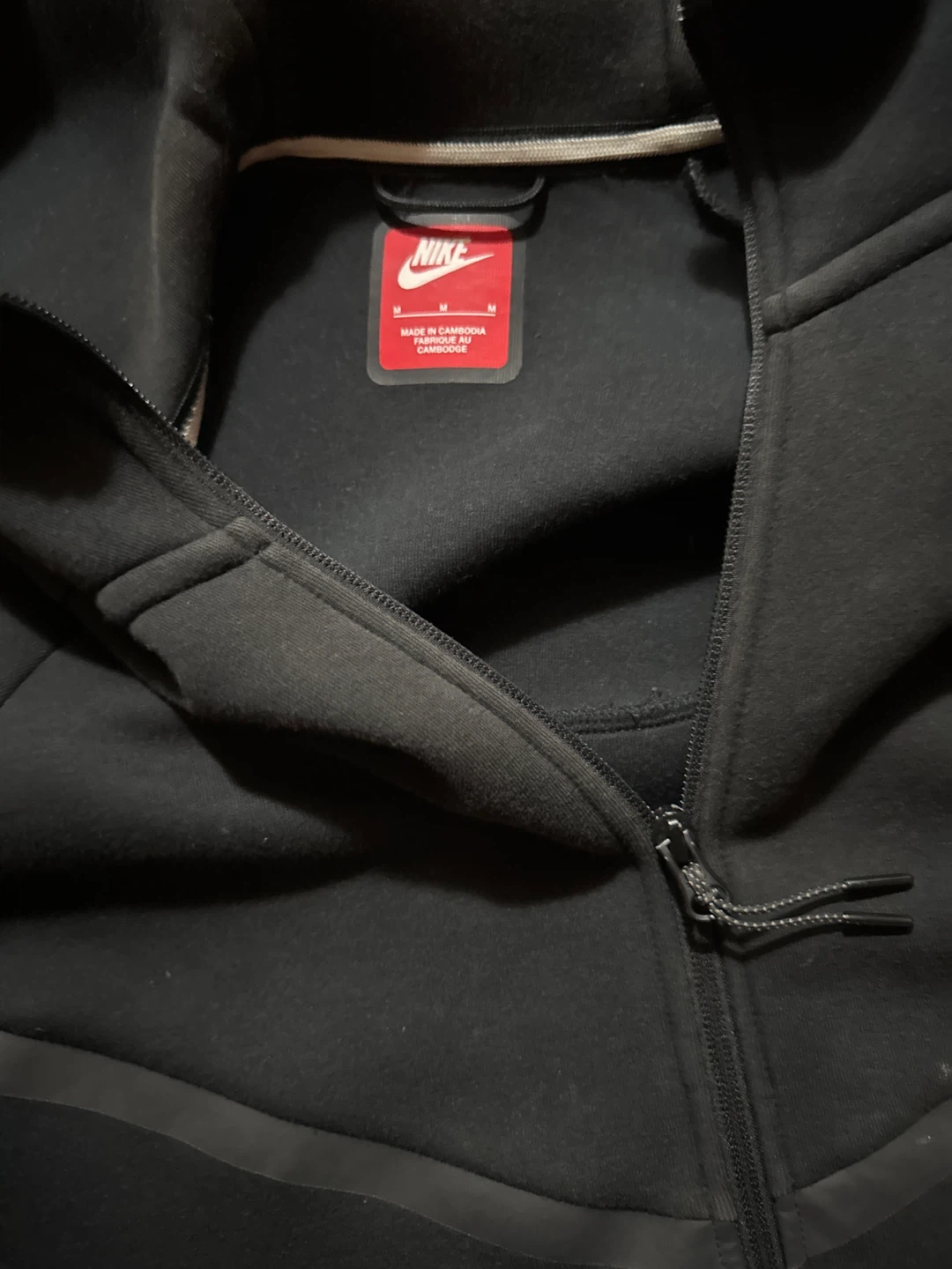 Nike Tech Fleece Full-Zip Hoodie - Black, Size M - photo 2