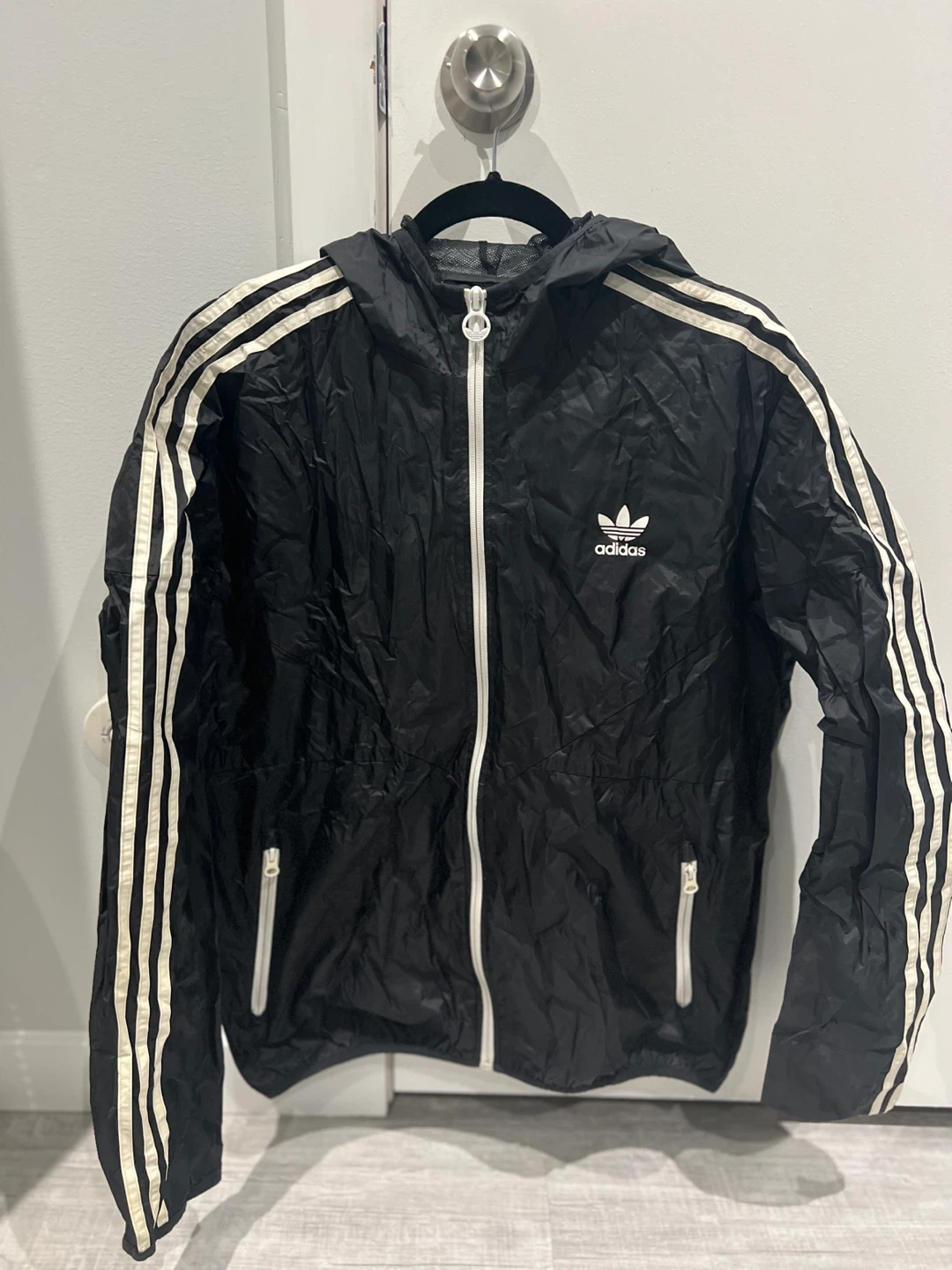 Adidas Black Windbreaker Jacket