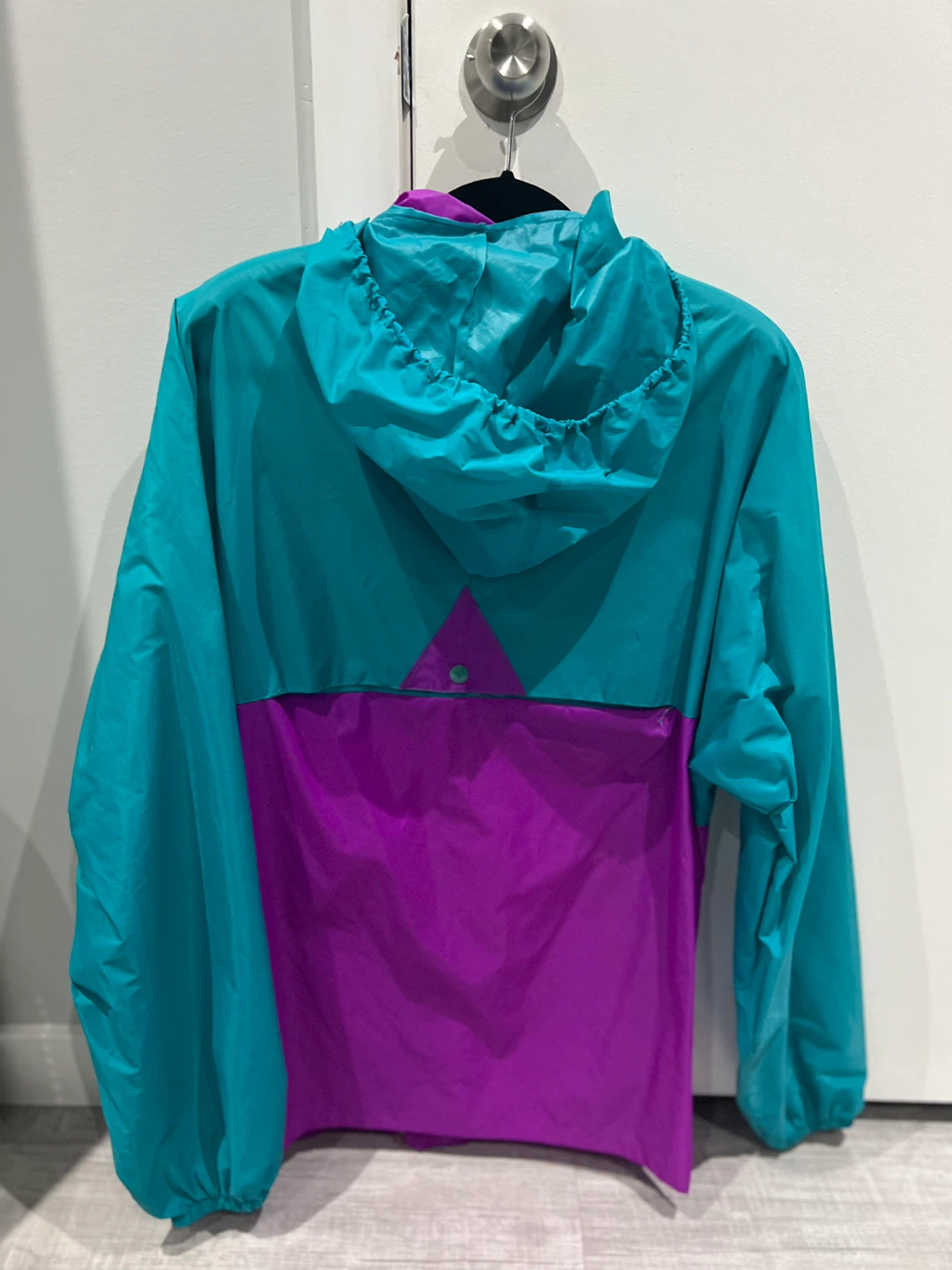 K-Way Rain Jacket - Teal & Purple - photo 2