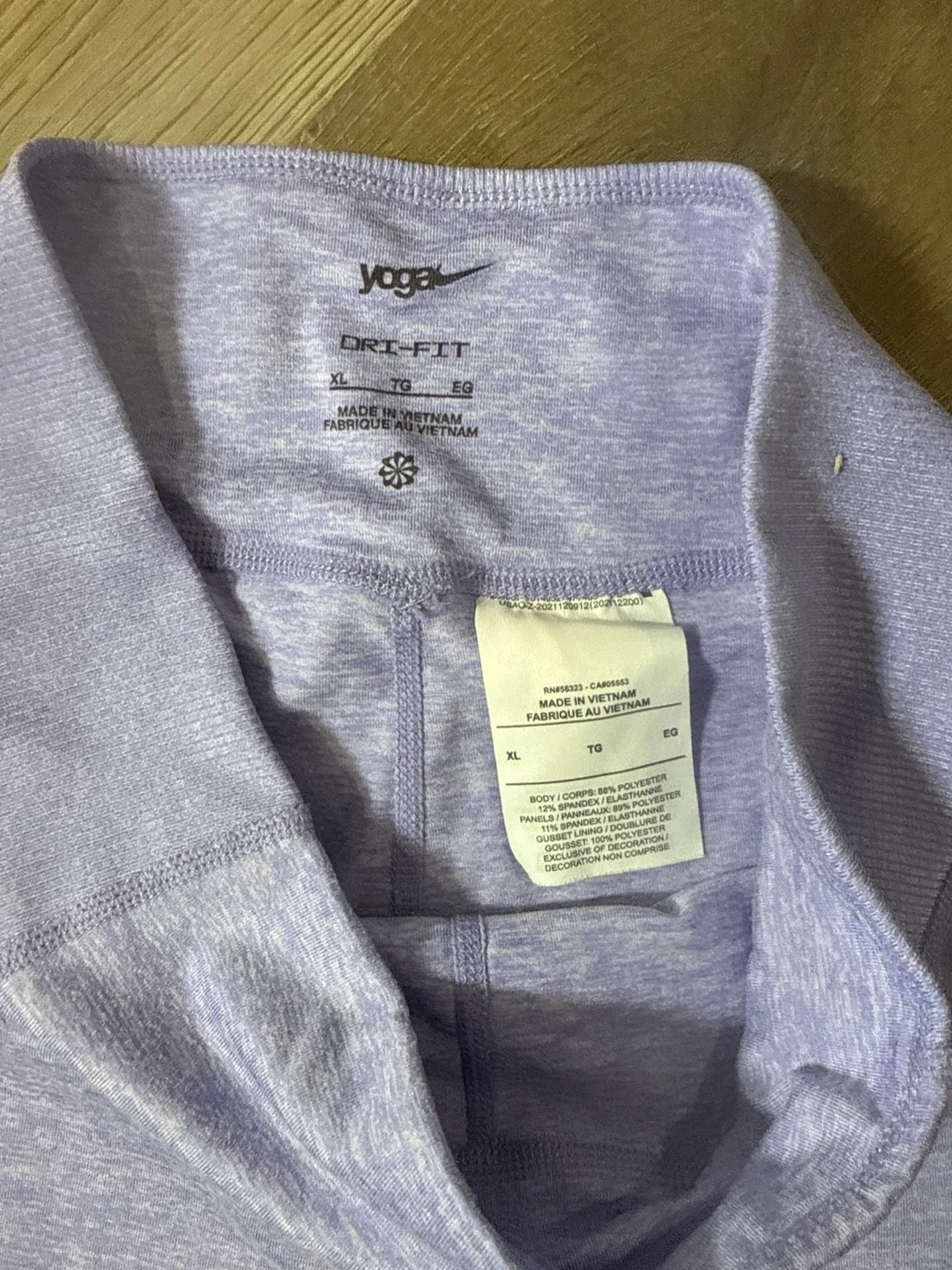 Nike Yoga Dri-FIT Lavender Leggings - XL - photo 3