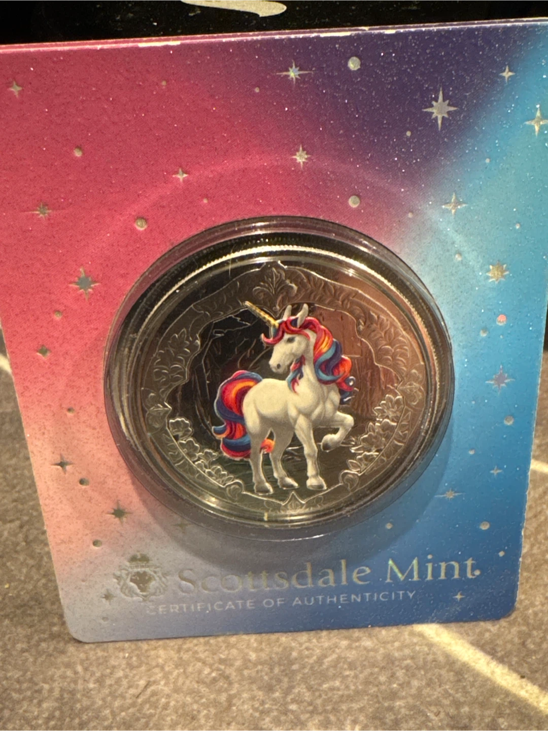 3000 mint Scottsdale  2024 Color Unicorn "Blossom" Coin