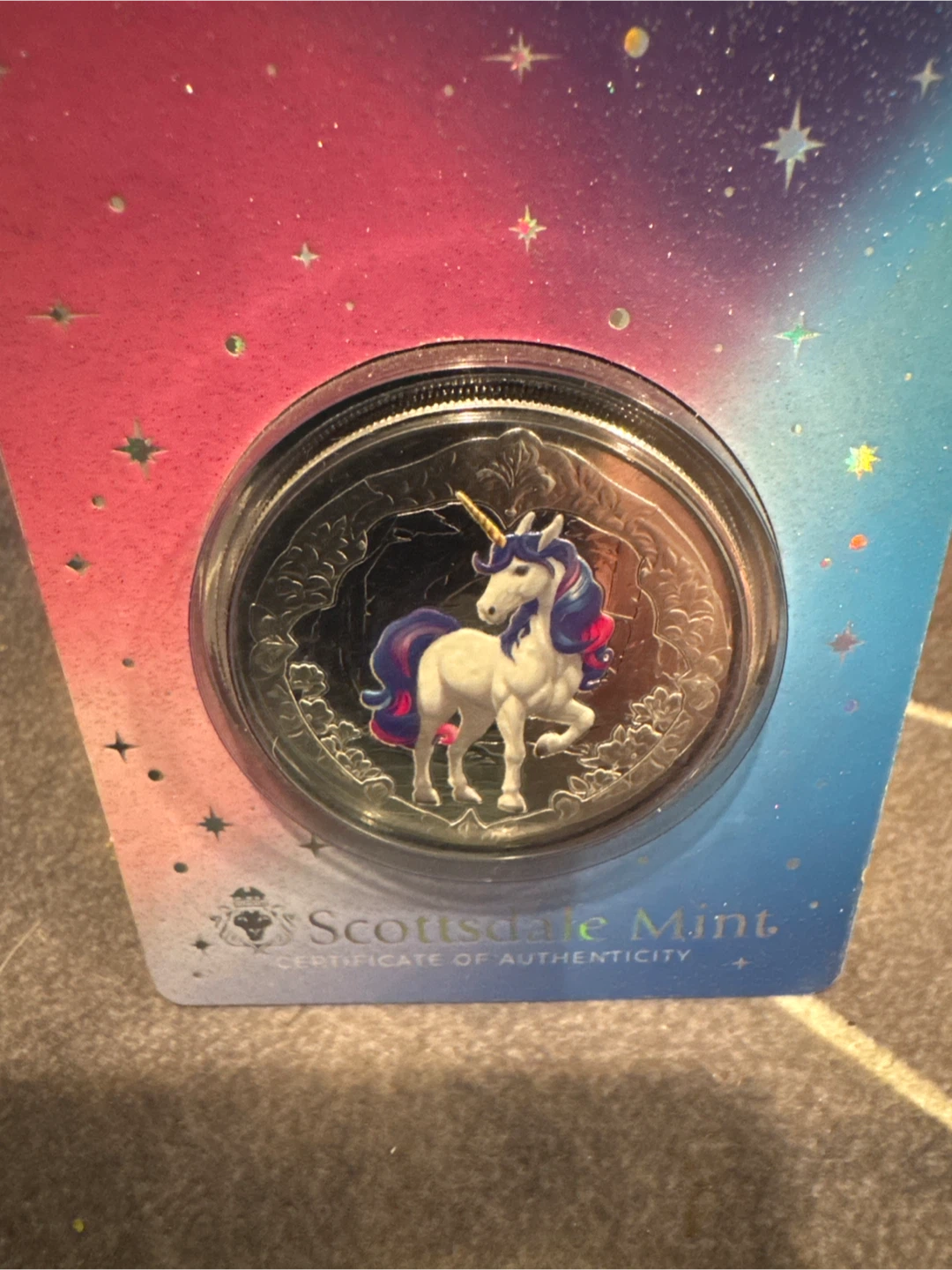 1500 mint Scottsdale 2024 Color Unicorn Azurea Coin