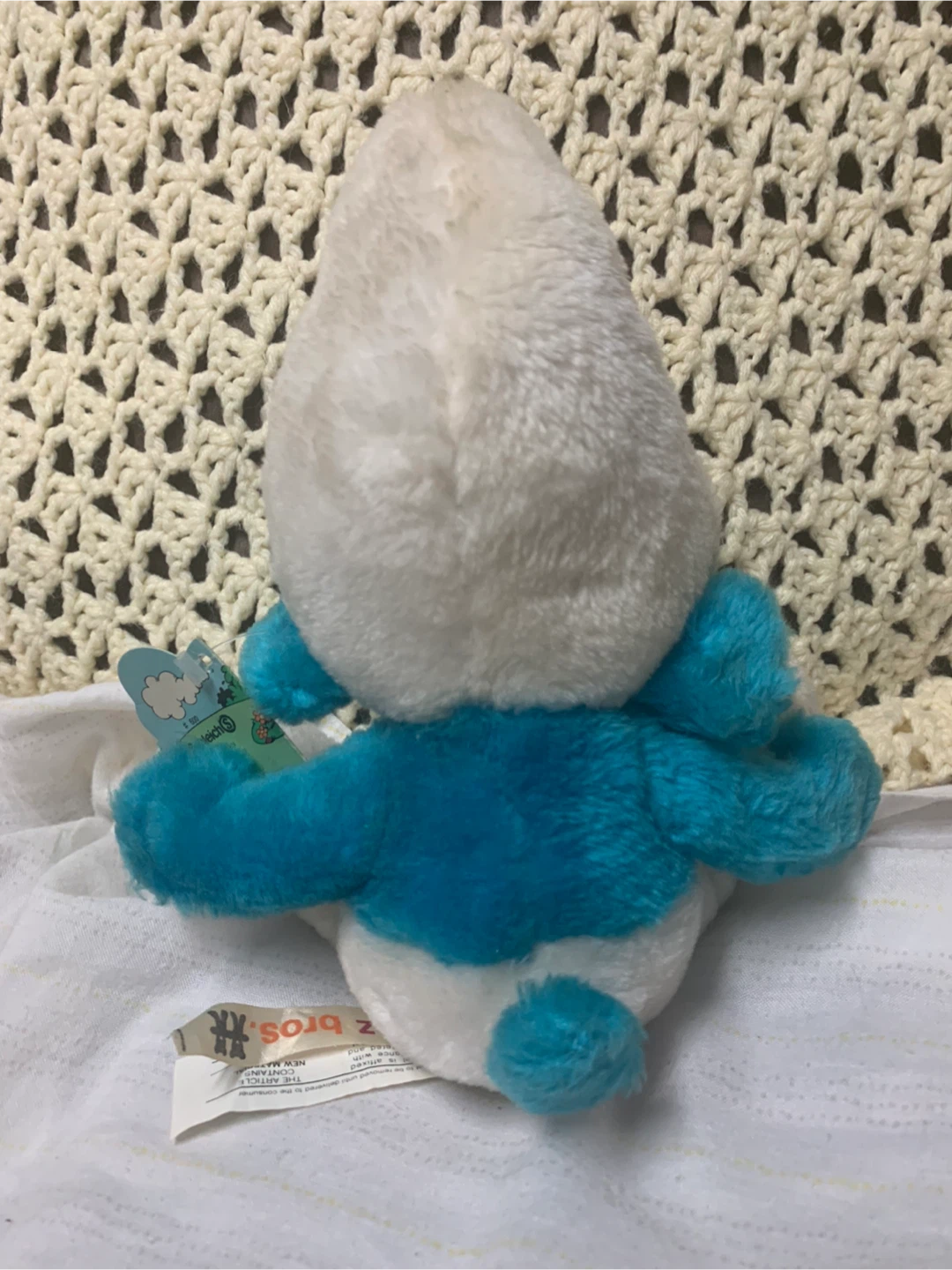 1979 Ganz Bros Smurf Bean Bag Plush Toy - photo 2