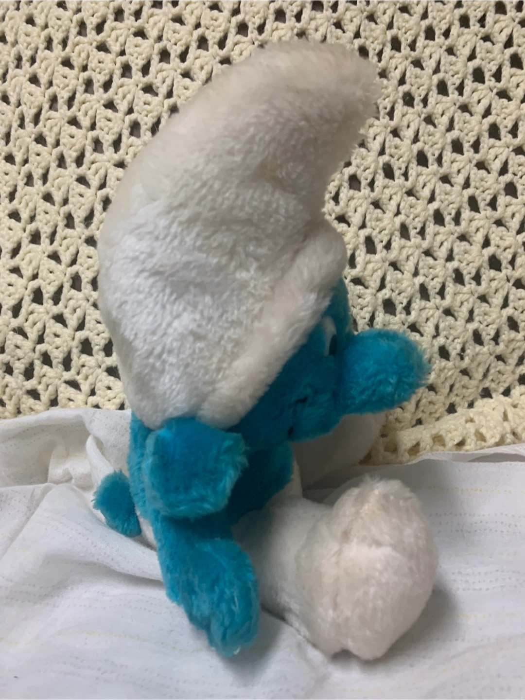 1979 Ganz Bros Smurf Bean Bag Plush Toy - photo 3