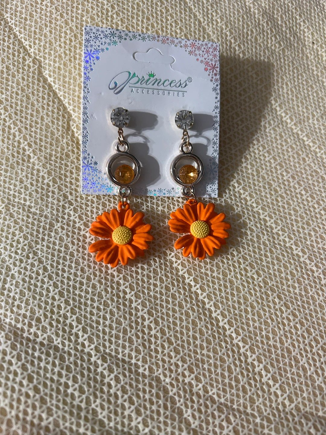 Princess Accessories Flower Earrings - Orange - photo 2