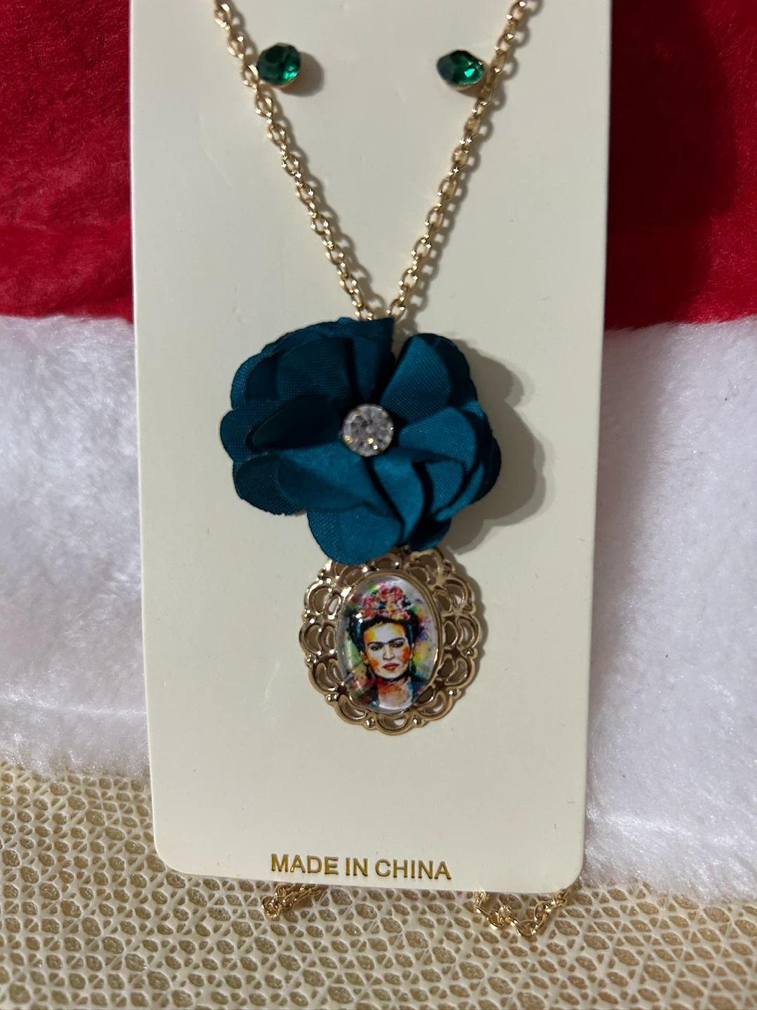 L Fashion Frida Kahlo Necklace & Earrings Set - photo 3