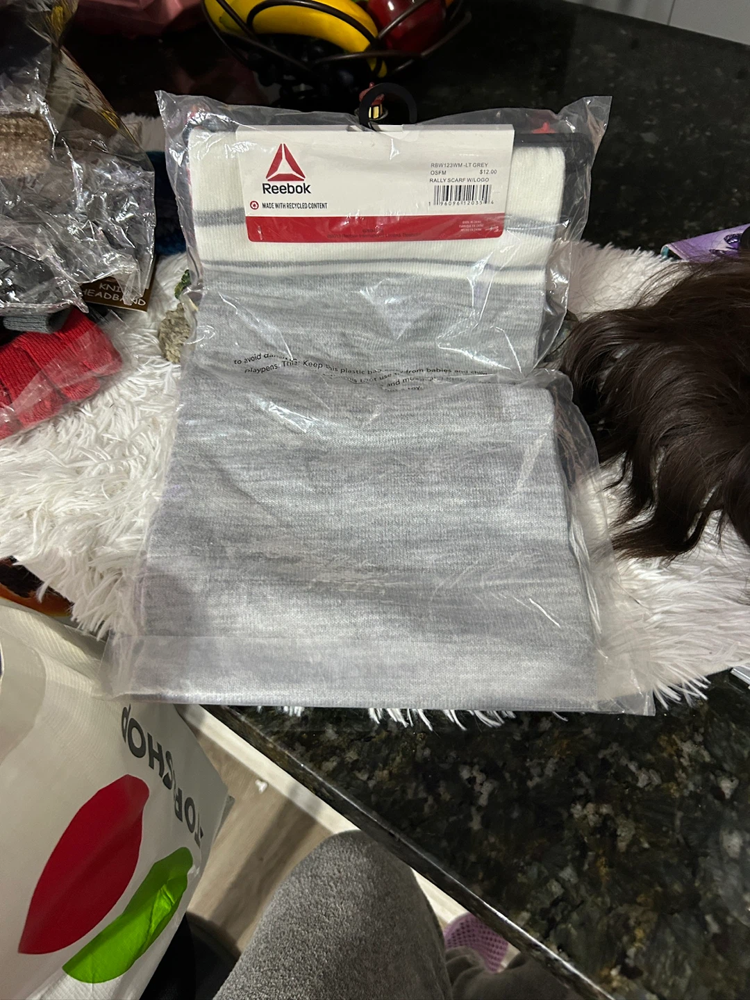New Reebok Scarf - OSFM - Light Gray - photo 2