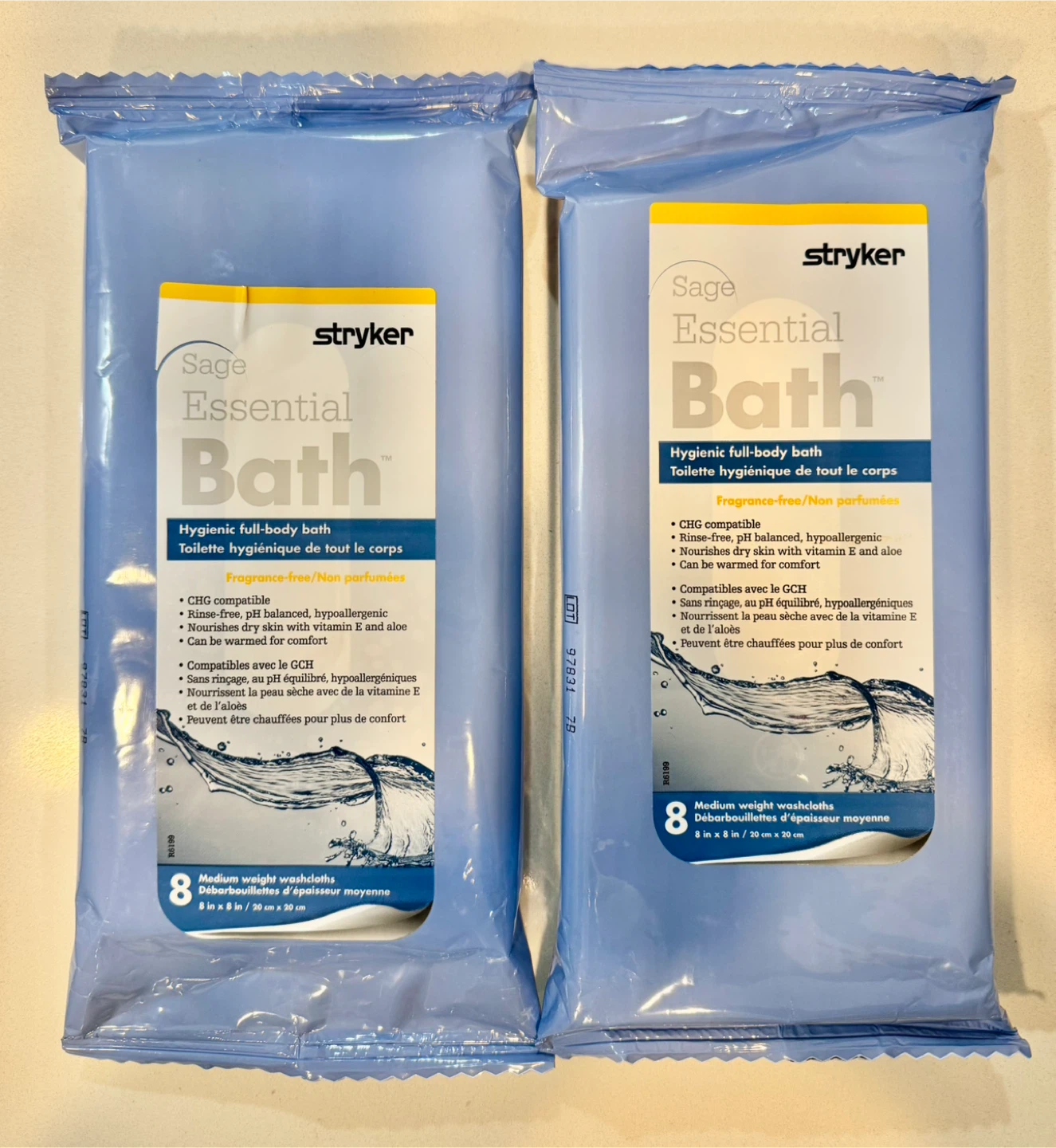 2 Packs Set_Sage Essential Bath Washcloths